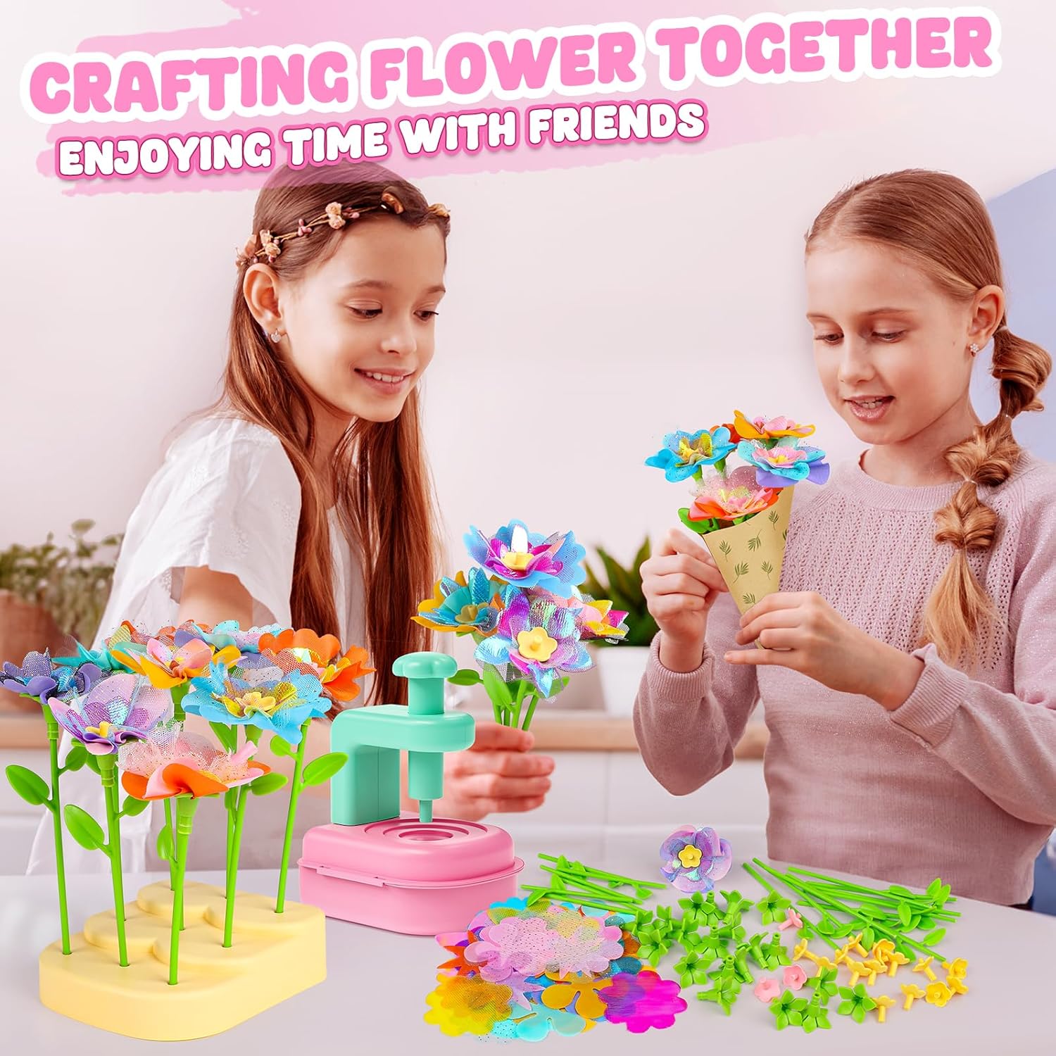 Thumbnail 1 de beefunni Flower Bouquet Craft Kit 4-8 🎨
