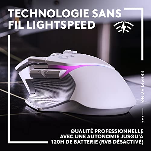 Detalle de Logitech G G502 X PLUS LIGHTSPEED: Souris gaming sans fil à performances réactives et RGB personnalisable