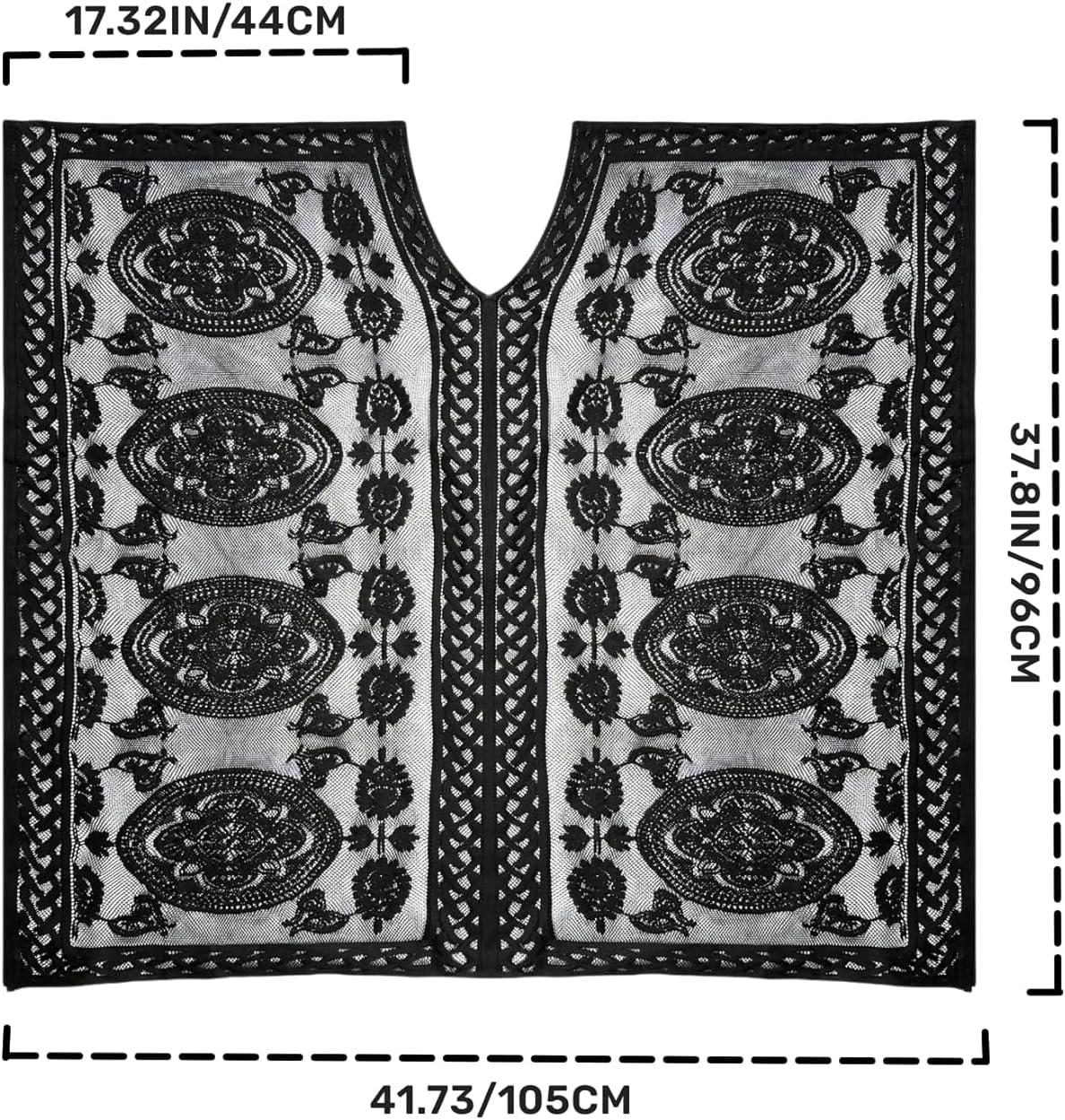 Detalle 2 de Copricostume elegante in pizzo da donna con scollo a V – copribikini romantico per vacanze e feste