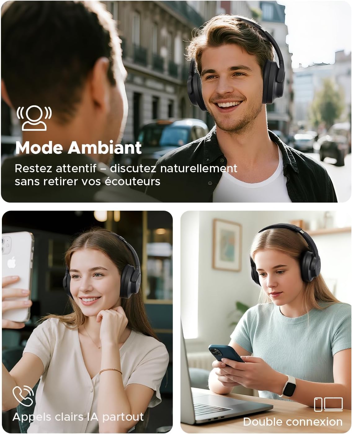 Thumbnail 5 de truefree HF-10 Casque Bluetooth ANC 45 dB
