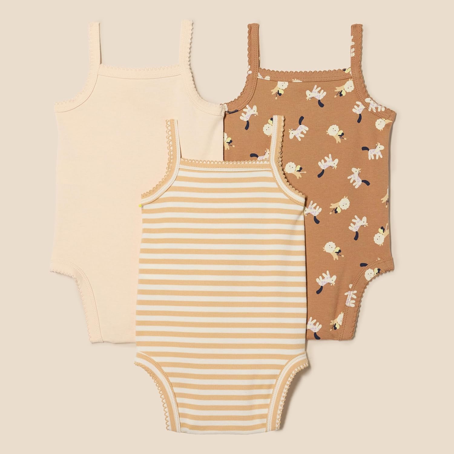 Detalle de Amazon Essentials Bimba 0-24 Body Smanicati: vestibilità classica in cotone costine