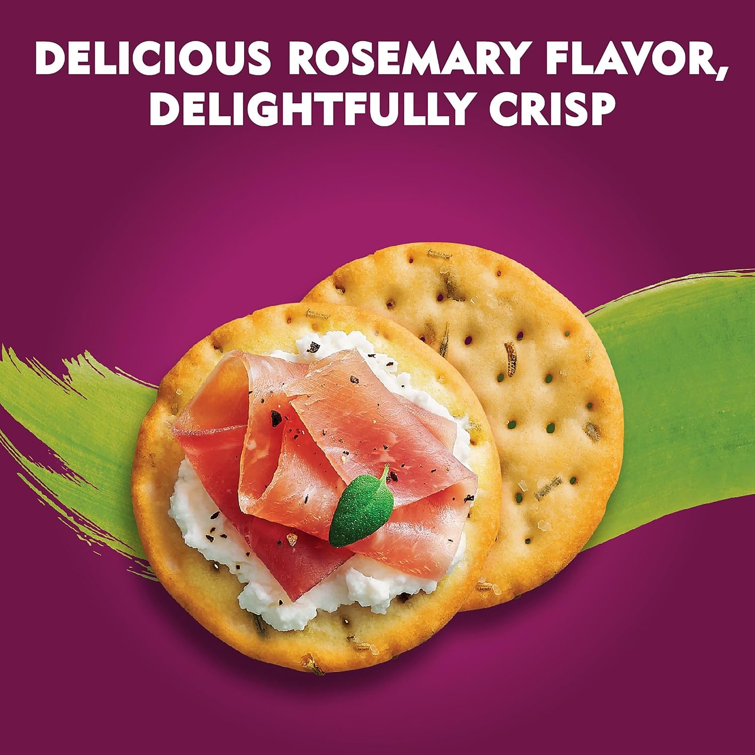 Detalle de Toasteds Rosemary and Olive Oil Crackers, 6 Boxes for Snacks and Entertaining