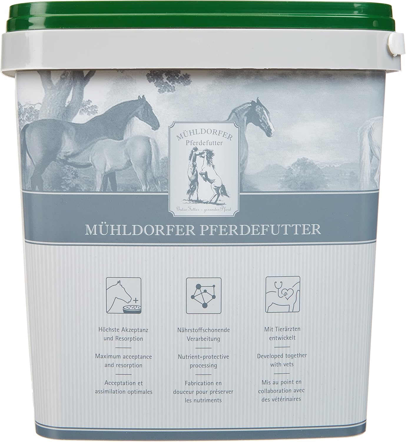 Detalle de Mühldorfer Bronchopur Herbal – 1,8 kg: Natürliches Hustenmittel für Pferde mit inhalativem Effekt