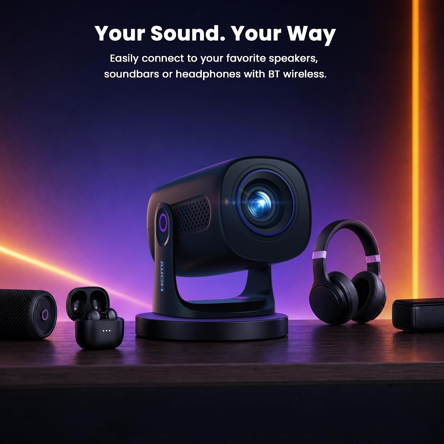 Thumbnail 6 de HAPPRUN K200 Series Roku Smart Projector, 720p, Wi-Fi and Bluetooth