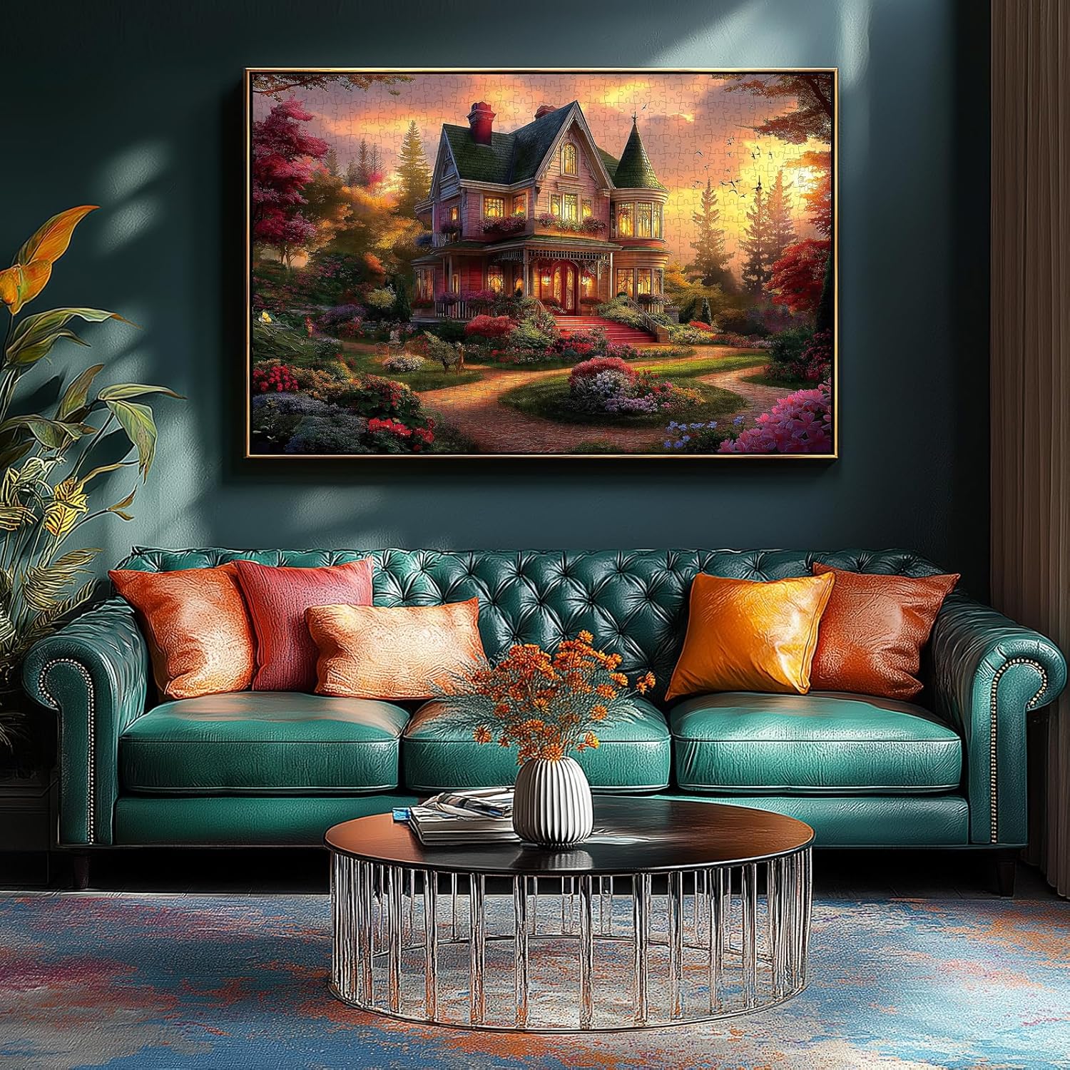 Thumbnail 3 de PuzzOne 1000-Piece Victorian House at Sunset Puzzle