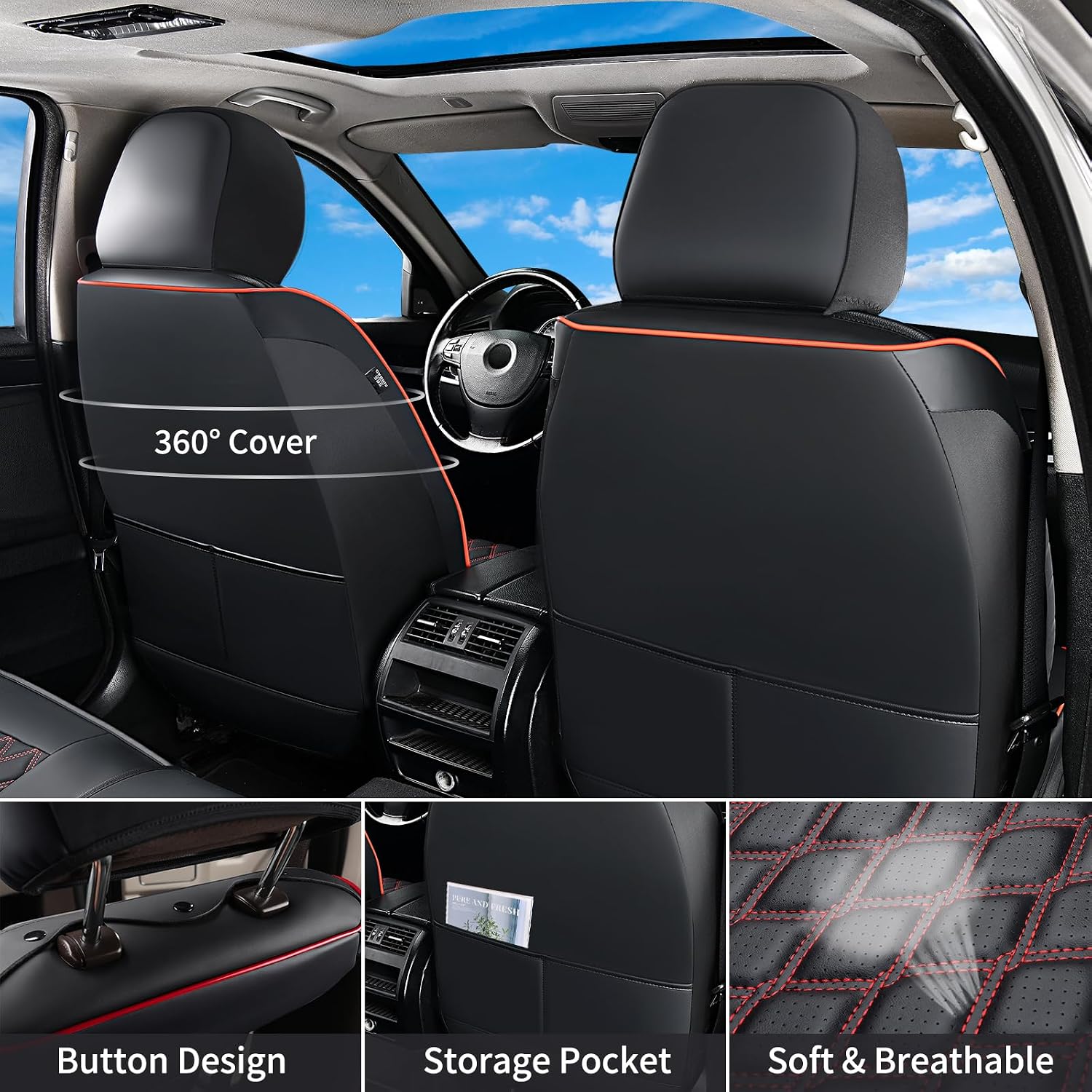 Thumbnail 2 de Huidasource F150 Full-Set Seat Covers 2015–2025