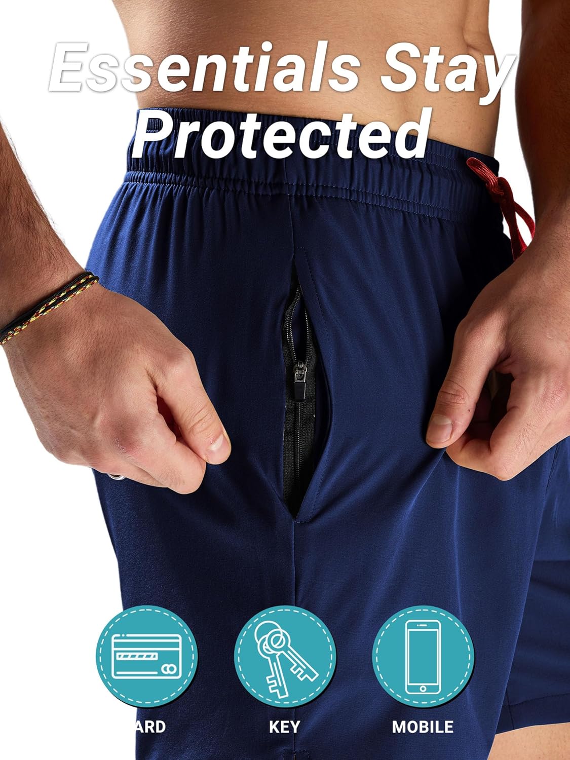 Thumbnail 4 de Arcweg Herren-Badehose mit Reißverschlusstasche, atmungsaktiv & wasserabweisend