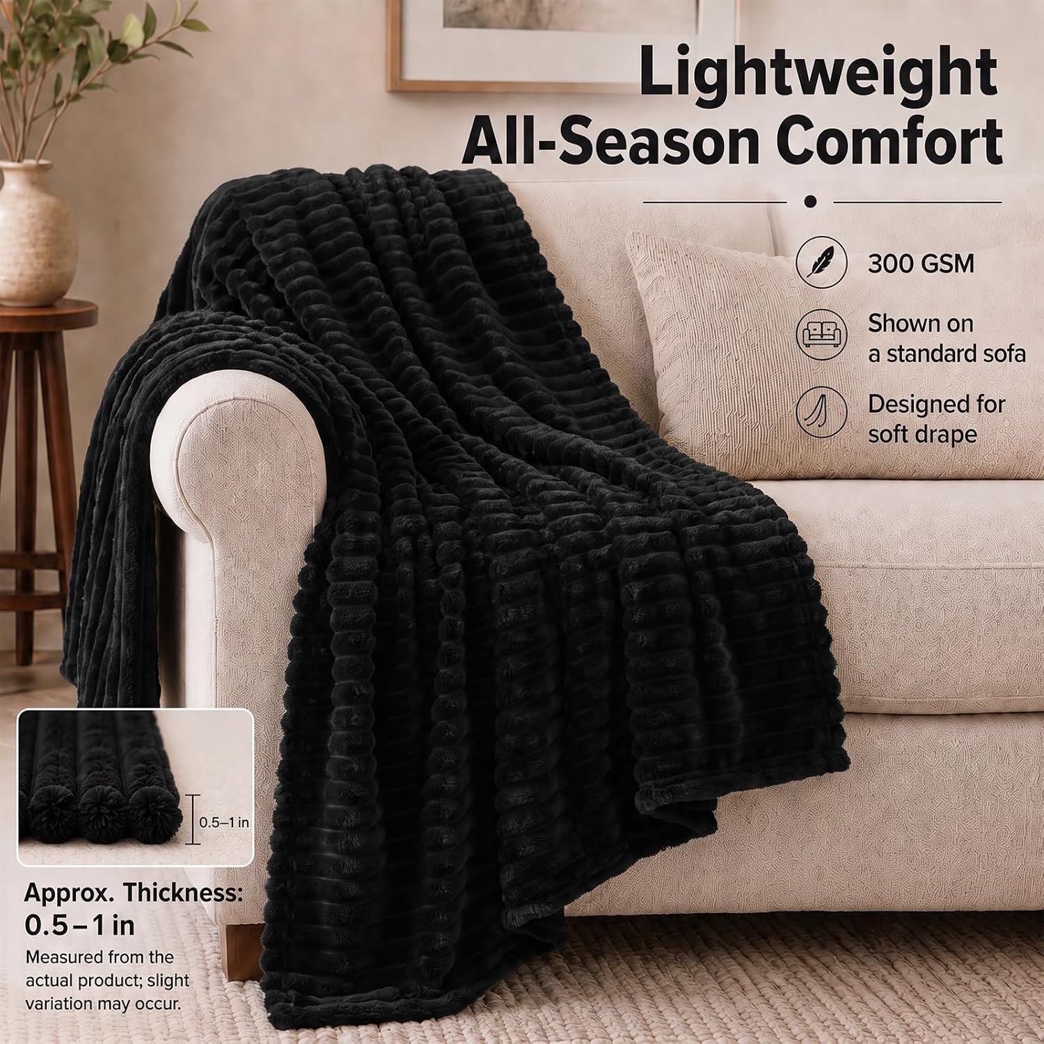 Detalle de HIMEET Throw Blanket 50 x 60 Inches
