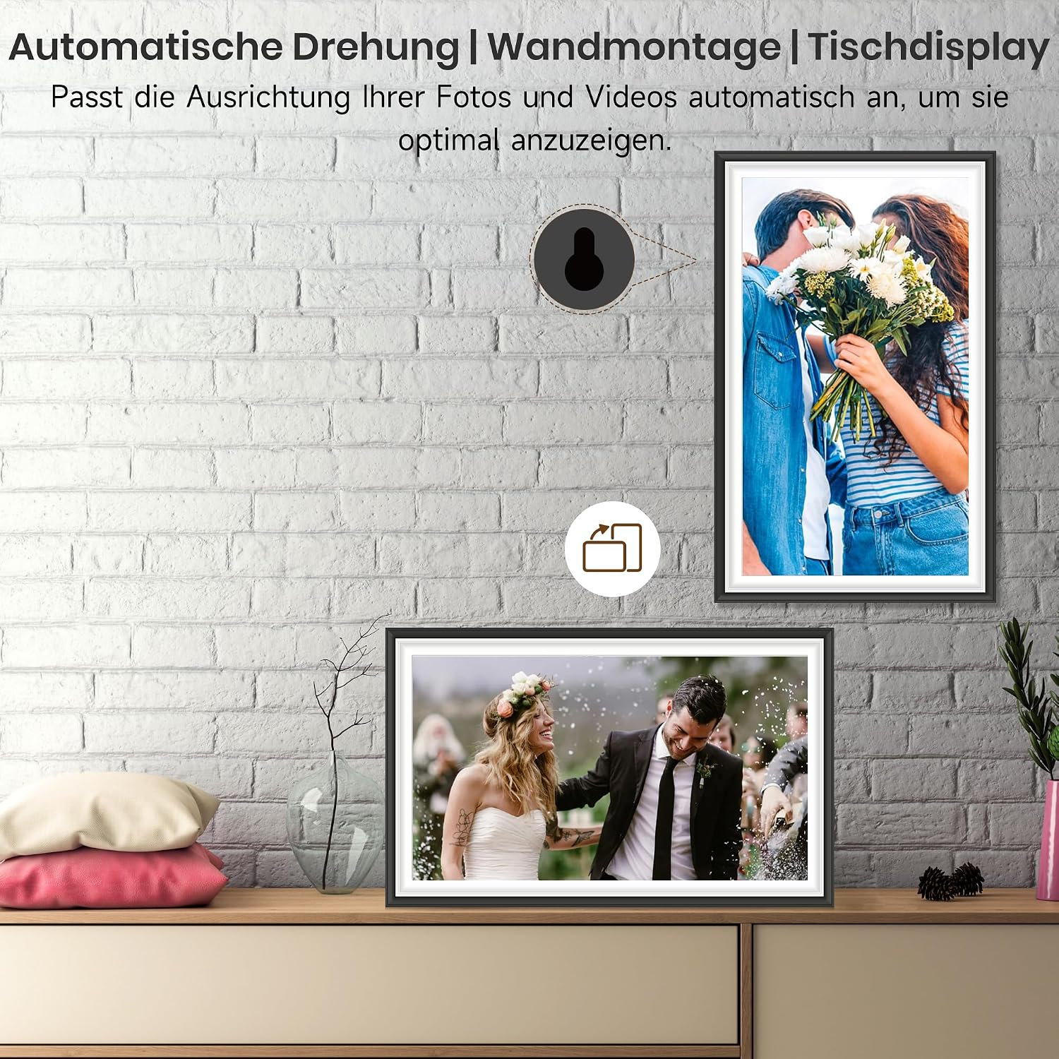 Thumbnail 5 de FRAMEO 64 GB digitaler Bilderrahmen 15,6 Zoll