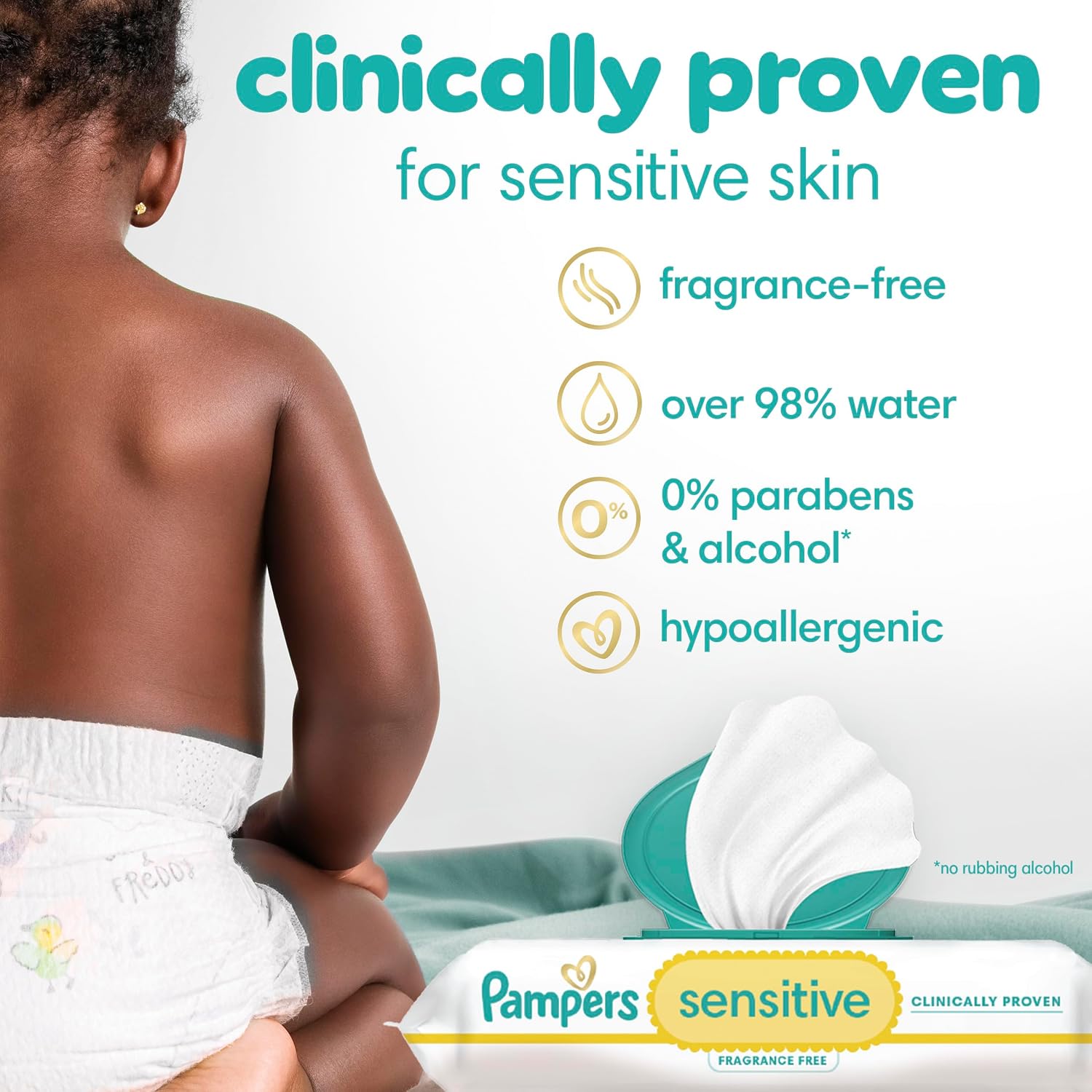 Thumbnail 3 de Pampers Sensitive Baby Wipes 1008 Pack