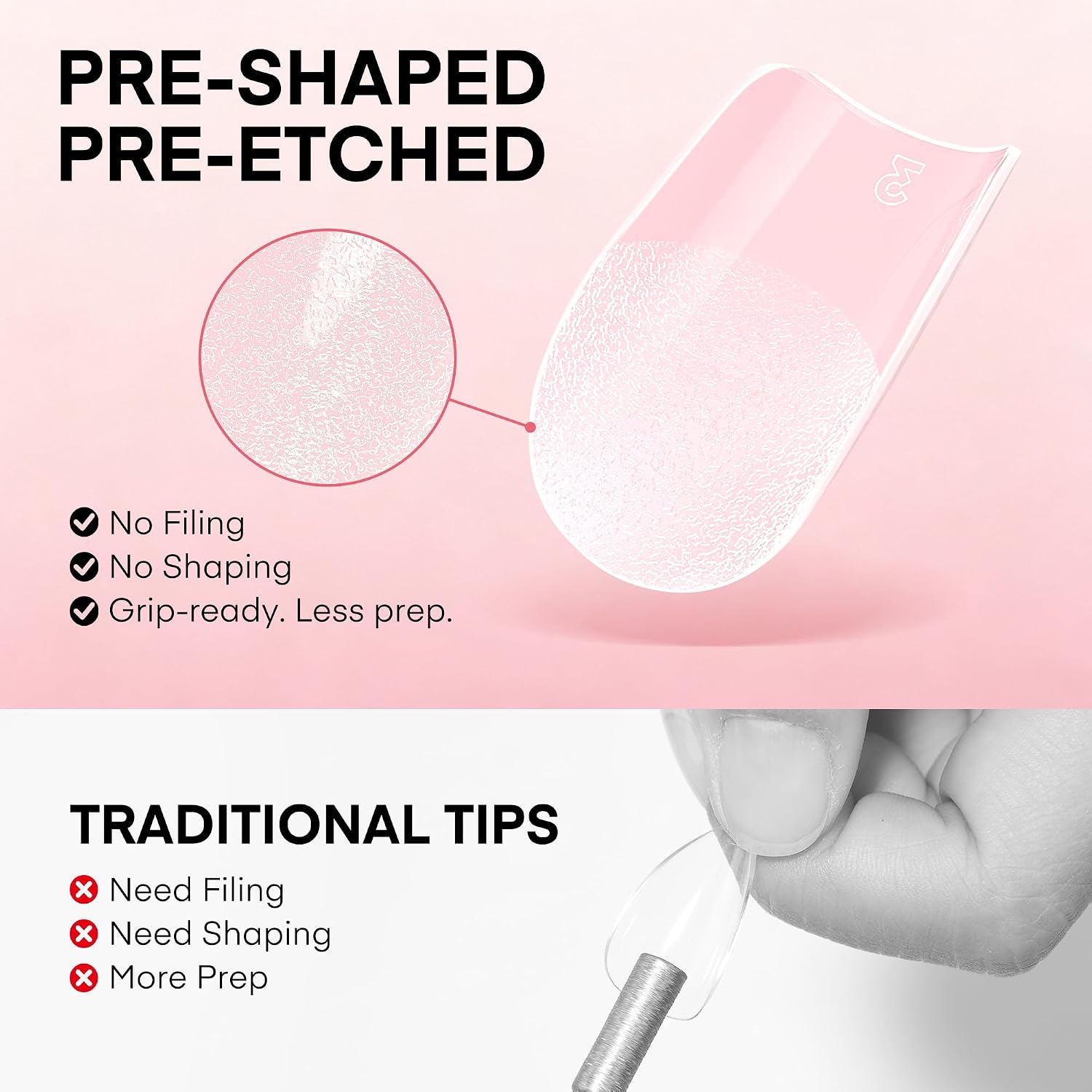 Thumbnail 2 de UNA GELLA Short Square Gel Nail Tips, 150 Pieces