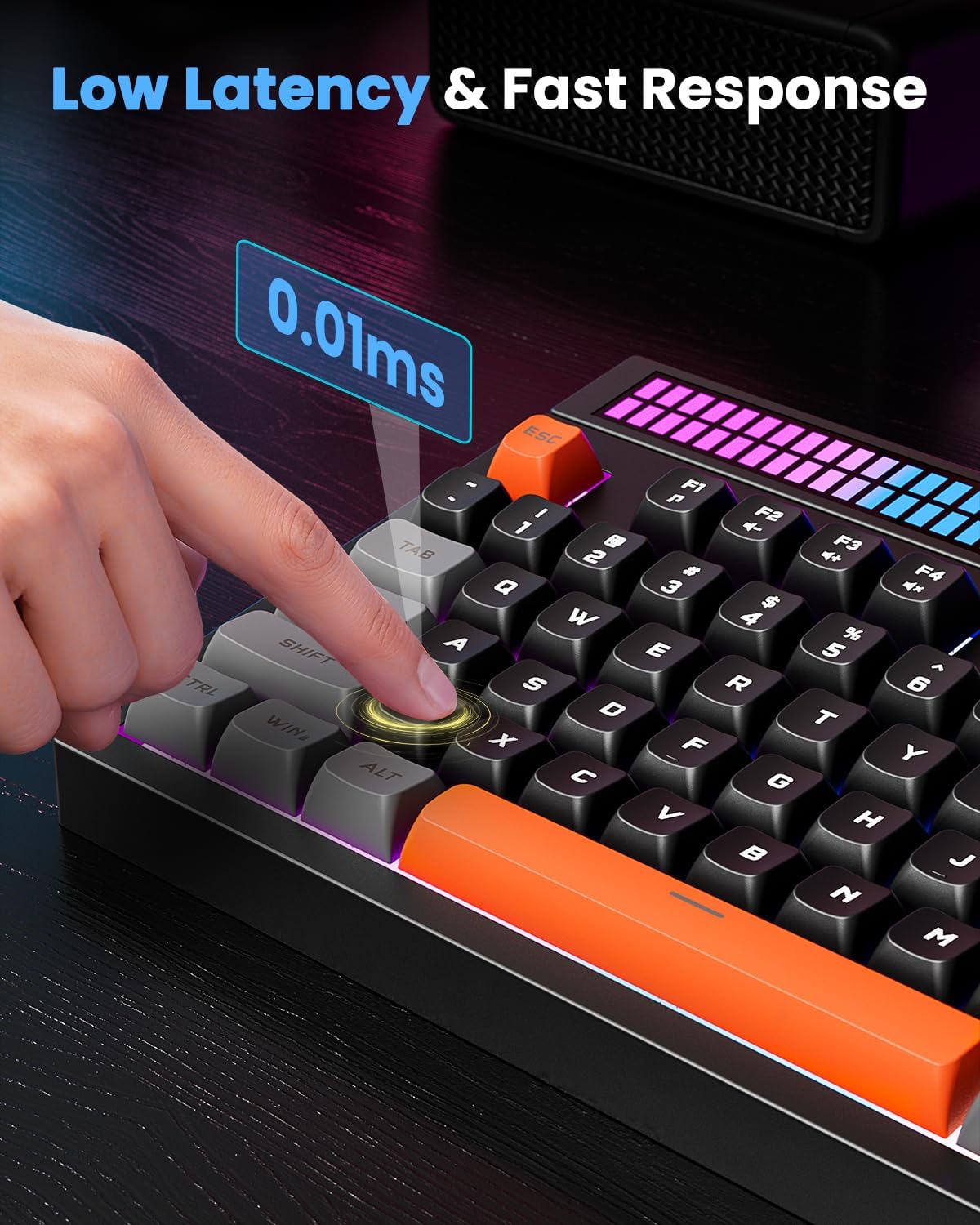 Thumbnail 6 de SABLUTE Keyboard Gaming — Audio-Sync RGB Light Strip, 19-Key Anti-Ghosting, Dual Control Knobs