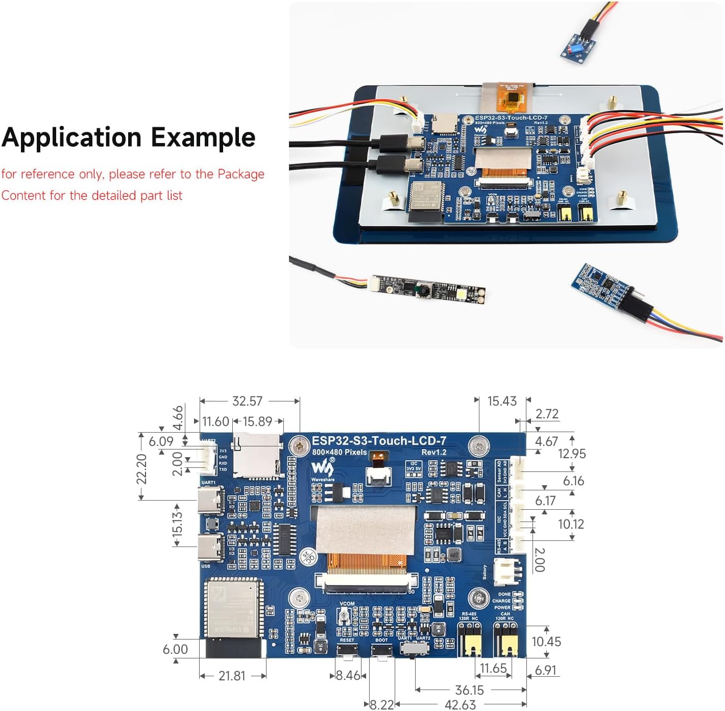 Thumbnail 6 de WaveShare ESP32-S3-Touch-LCD-7 7インチタッチLCD開発ボード、800×480・5点タッチ対応