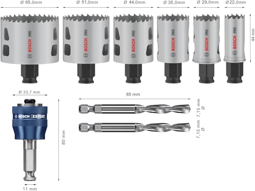 Thumbnail 2 de Bosch 9x Set sierra de corona PRO Multi Material Ø 22–65 mm 🛠