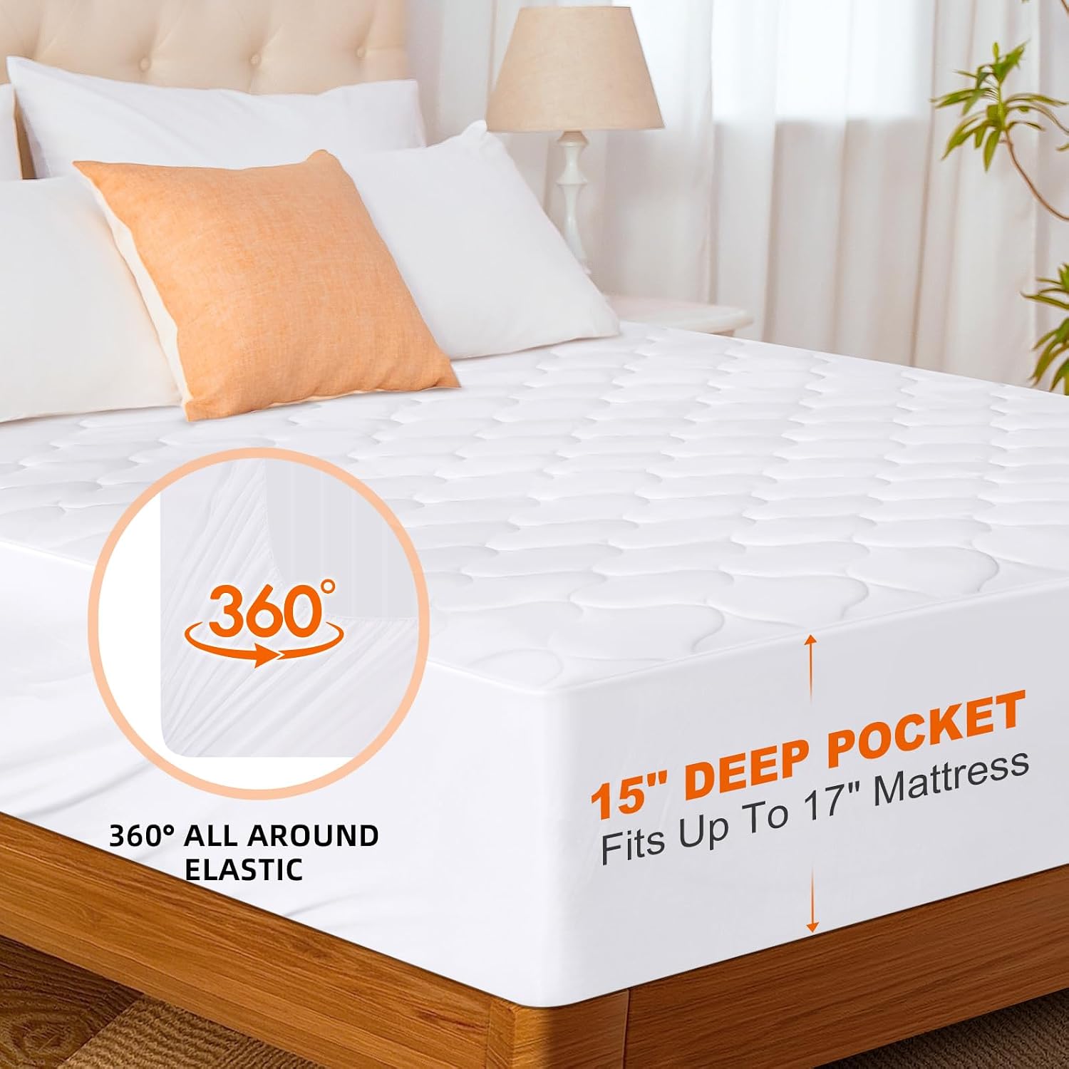 Thumbnail 4 de HYLEORY Queen Heated Mattress Pad, Dual Controls, 9 Heat Settings, Deep Pocket