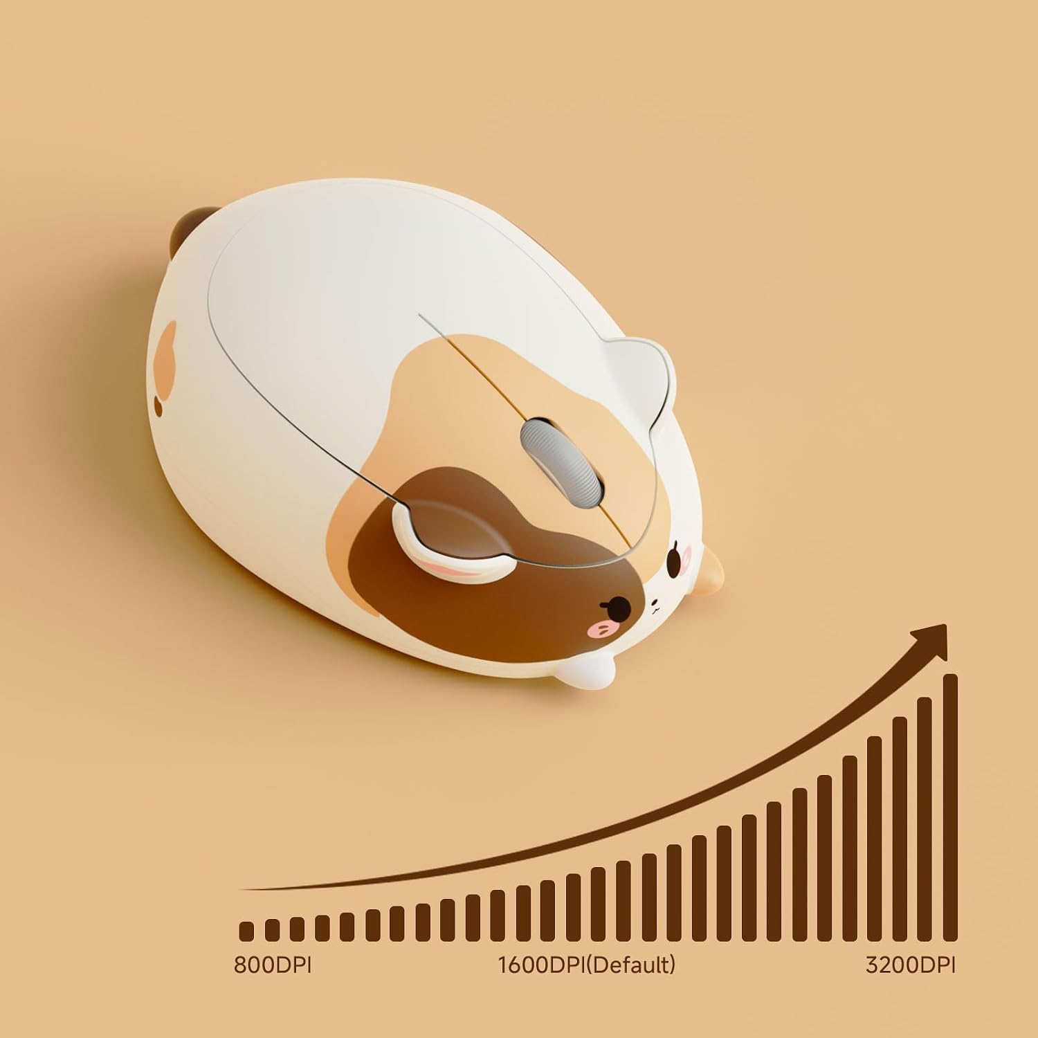 Thumbnail 4 de Akko Calico: Niedliche kabellose Maus mit Katzenmotiv, Tri-Mode (Bluetooth 3.0/5.0 + 2.4G, 3.200 DPI)