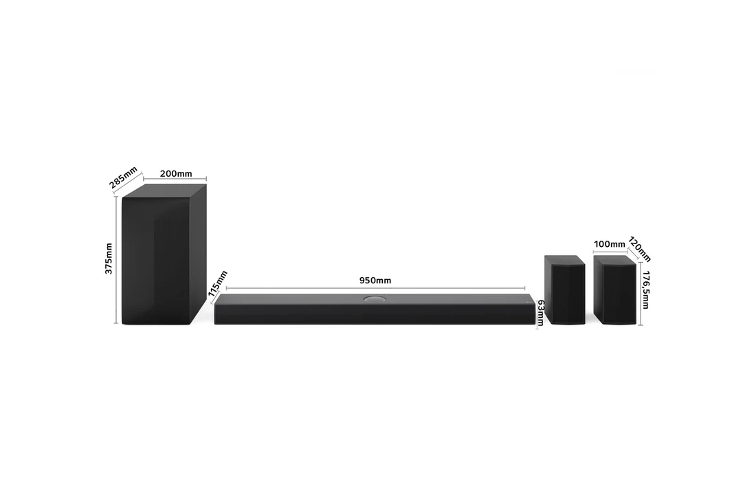 Detalle 2 de LG S70TR.OUTLET: Barra de Sonido 5.1.1 con canal trasero y Dolby Atmos para cine en casa