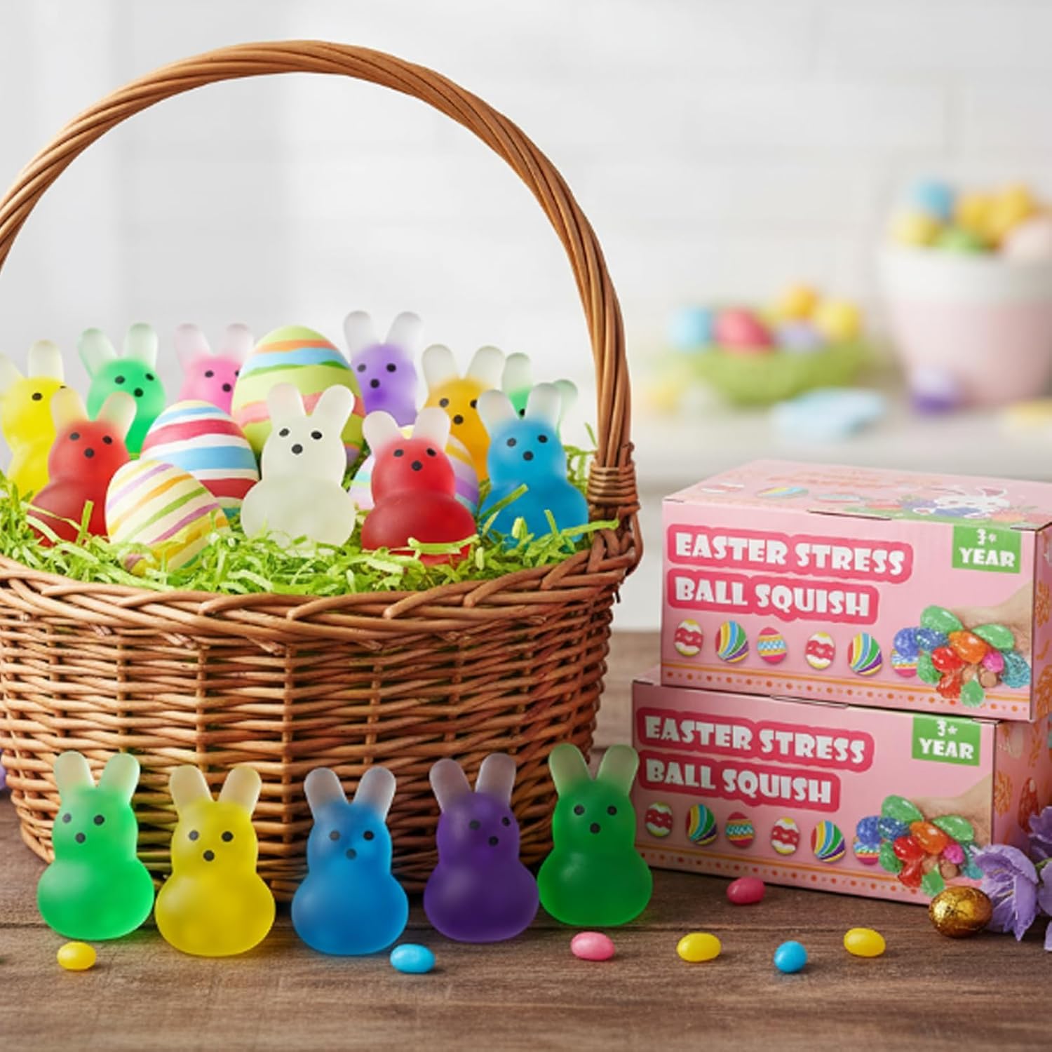 Thumbnail 3 de Oneser 24Pack Easter Squishies: Bunny Stress Balls for Easter Fun and Fidget Relief