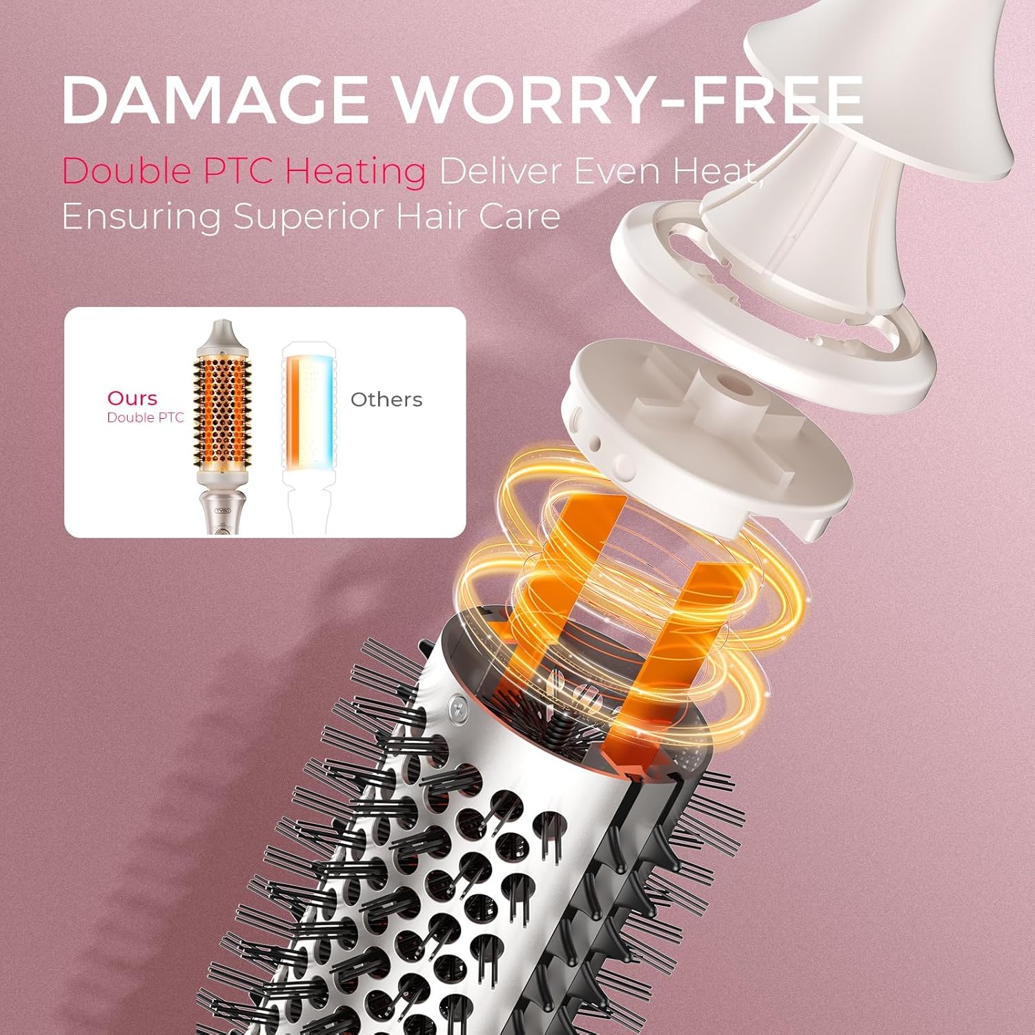 Detalle 2 de TYMO STYLUX Heated 1.7-inch Round Thermal Brush 🎀