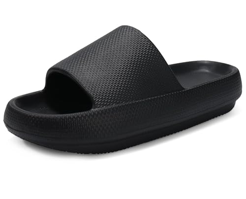 Detalle de Misolin Ciabatte Donna Estive Nuvola – Pantofole antiscivolo per casa, piscina e spiaggia (Nero, EU 44-45)