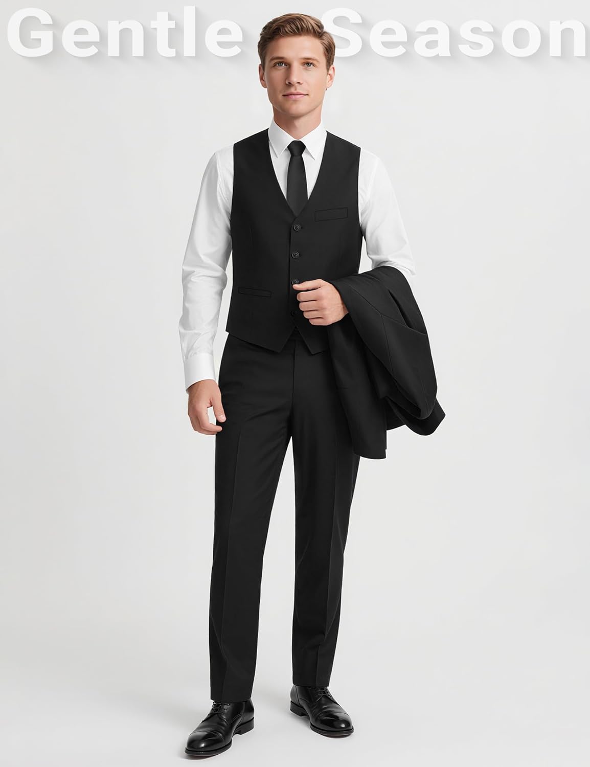 Thumbnail 5 de Gentle Season Stretch Slim Fit 5-Piece Suit Set 👔