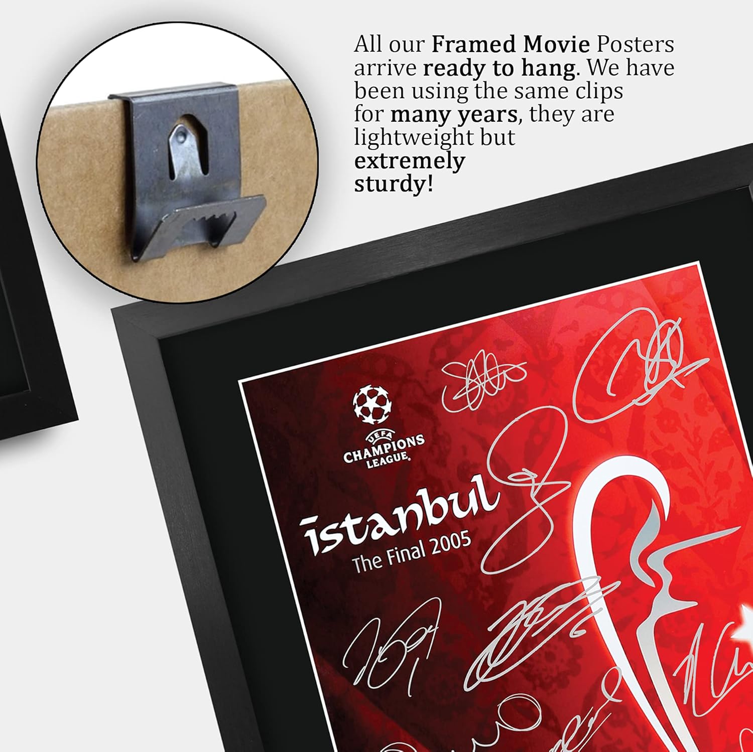 Thumbnail 4 de HWC Trading A3 FR Liverpool 2005 Champions League Final framed autograph poster