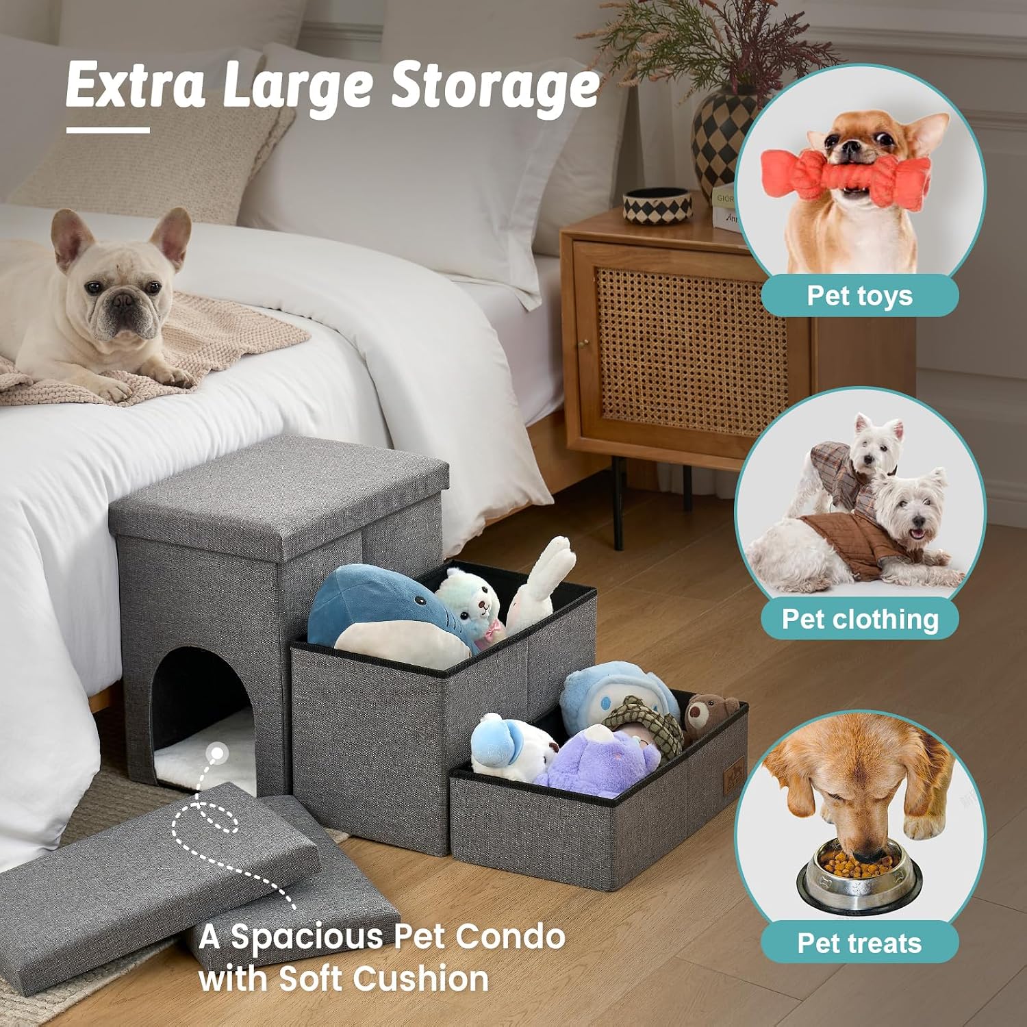 Detalle 2 de COZY KISS Dog Stairs, 4-Step