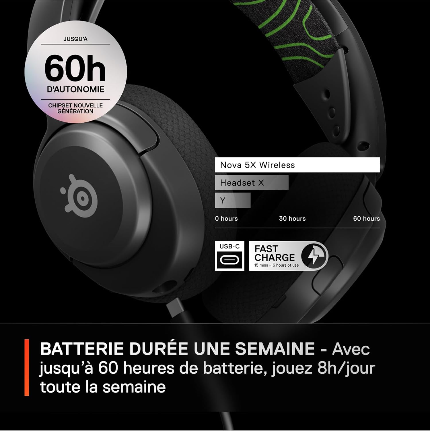 Thumbnail 4 de SteelSeries Arctis Nova 5X Casque gaming 60h