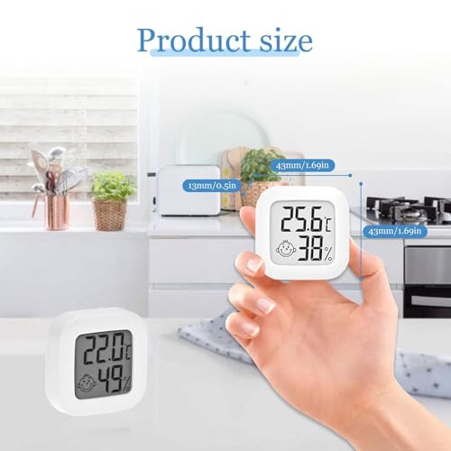 Thumbnail 6 de Pixelure – lot de 4 thermomètres-hygromètres numériques avec écran LCD