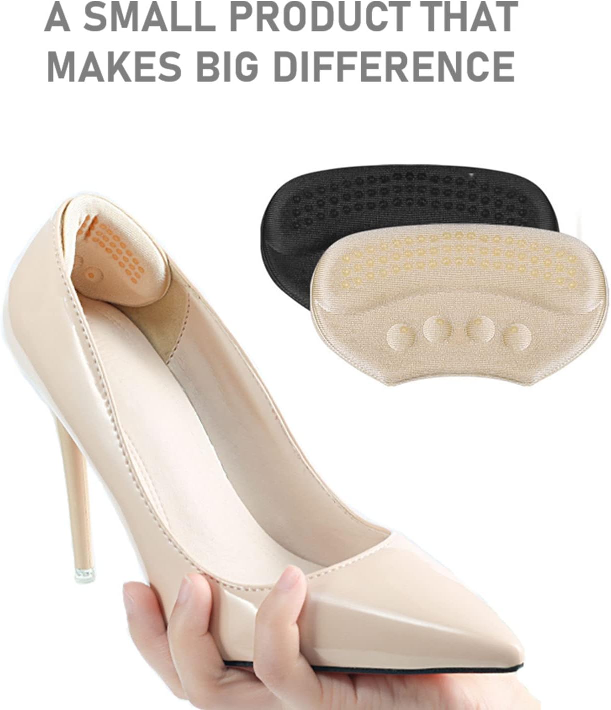 Thumbnail 6 de VivoFoot 4 Pcs Anti-Slip Heel Grips – 6mm Thick Heel Cushions for Loose or Half-Size Shoes