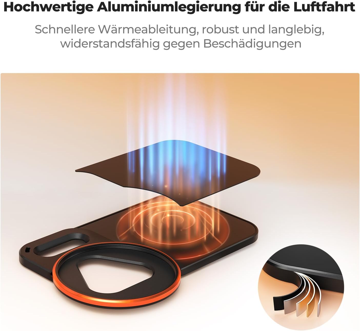 Detalle de K&F CONCEPT Doppelseitiger magnetischer Filterclip für iPhone 17 Pro – kompatibel mit 58-mm Gewinde Filtern