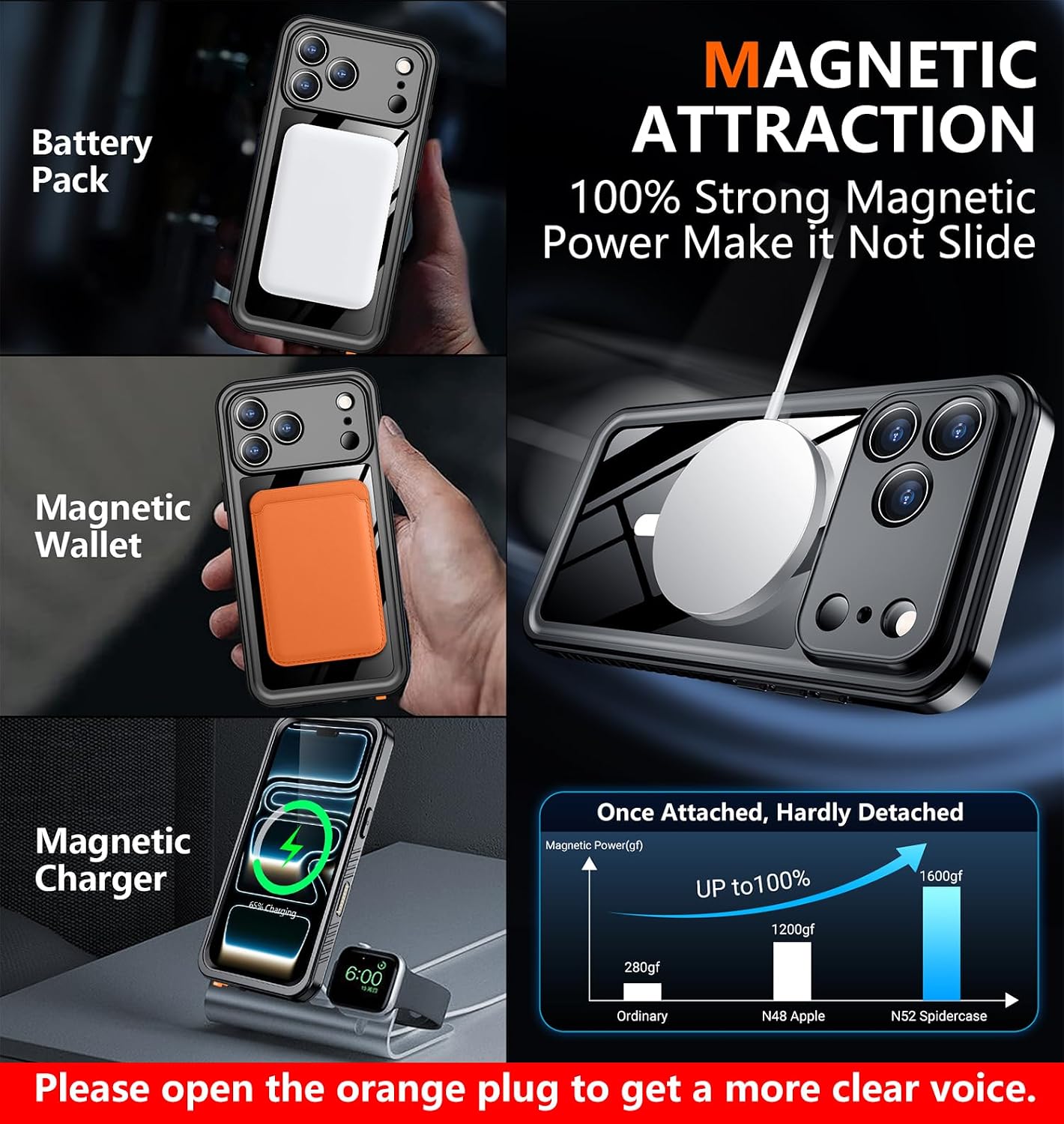 Thumbnail 4 de SPIDERCASE Magnetic for iPhone 17 Pro Max Case IP68