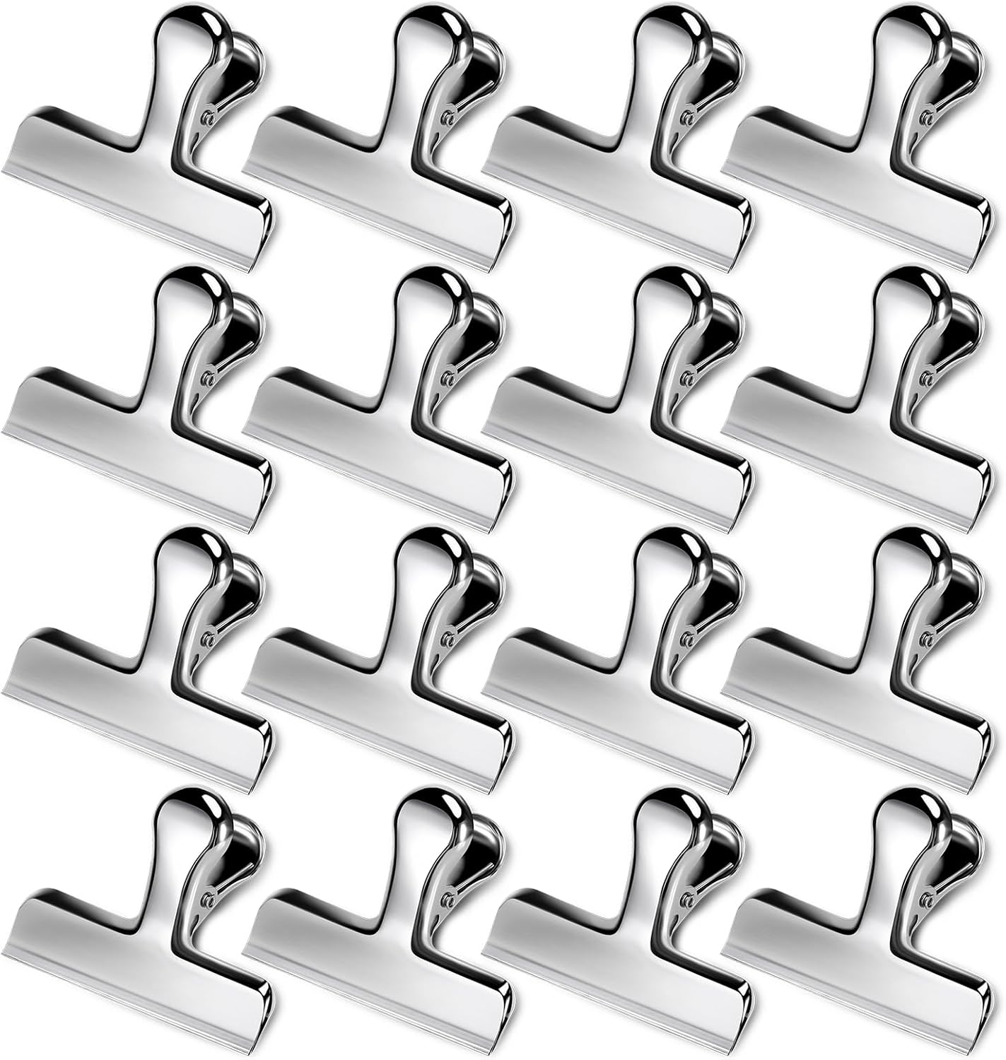Detalle de Lociban set da 12 mollette chiudi sacchetti in acciaio inox da 77 mm (argento)