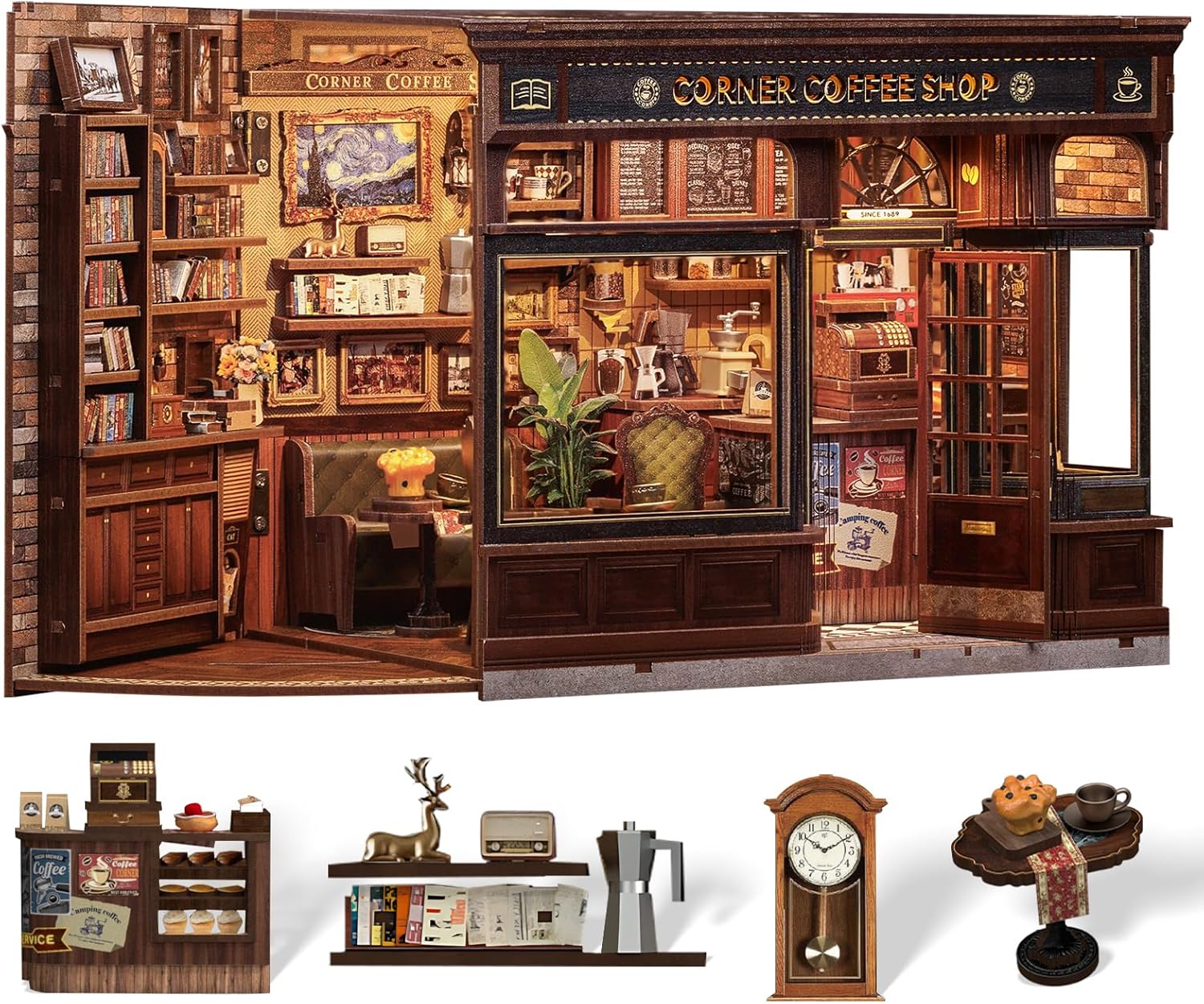 Cutefun Book Nook Kit – DIY Miniature House for Adults 📚