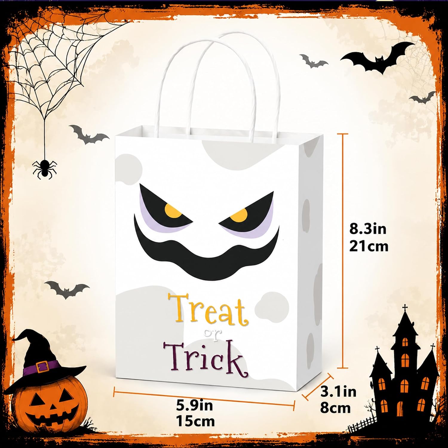 Detalle de Riccioofy Halloween Treat Bags, 10-Pack