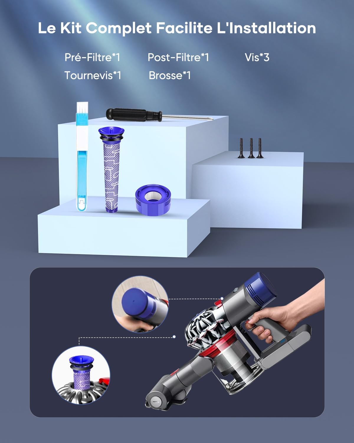 Thumbnail 5 de 8000mAh Dyson V7 Battery Replacement by FLYLINKTECH for Dyson V7 SV11 series