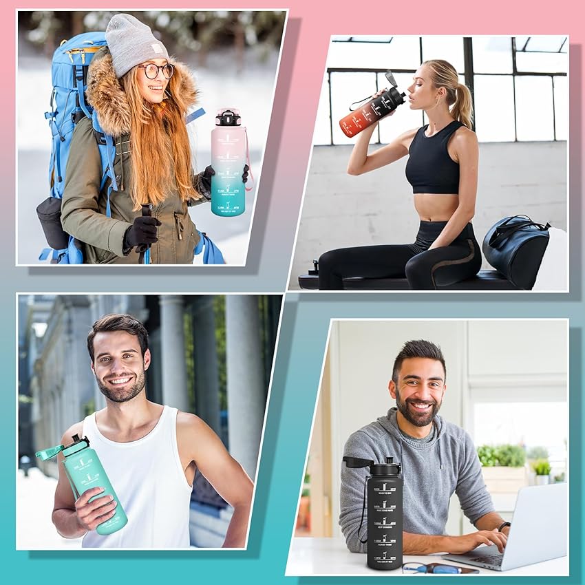 Thumbnail 1 de HoneyHolly Botella Agua 1,5 L marcador de tiempo para gimnasio