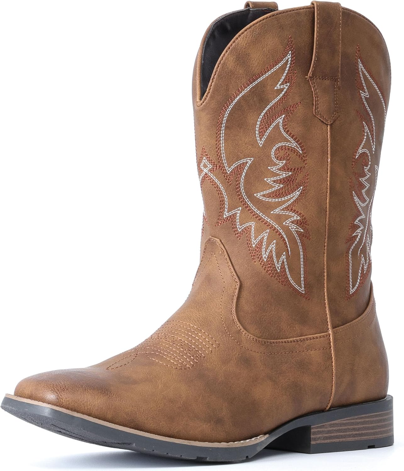 Thumbnail 6 de IUV Men's Cowboy Boots with Square Toe – Durable, Retro Embroidered Pull-On Western Boots