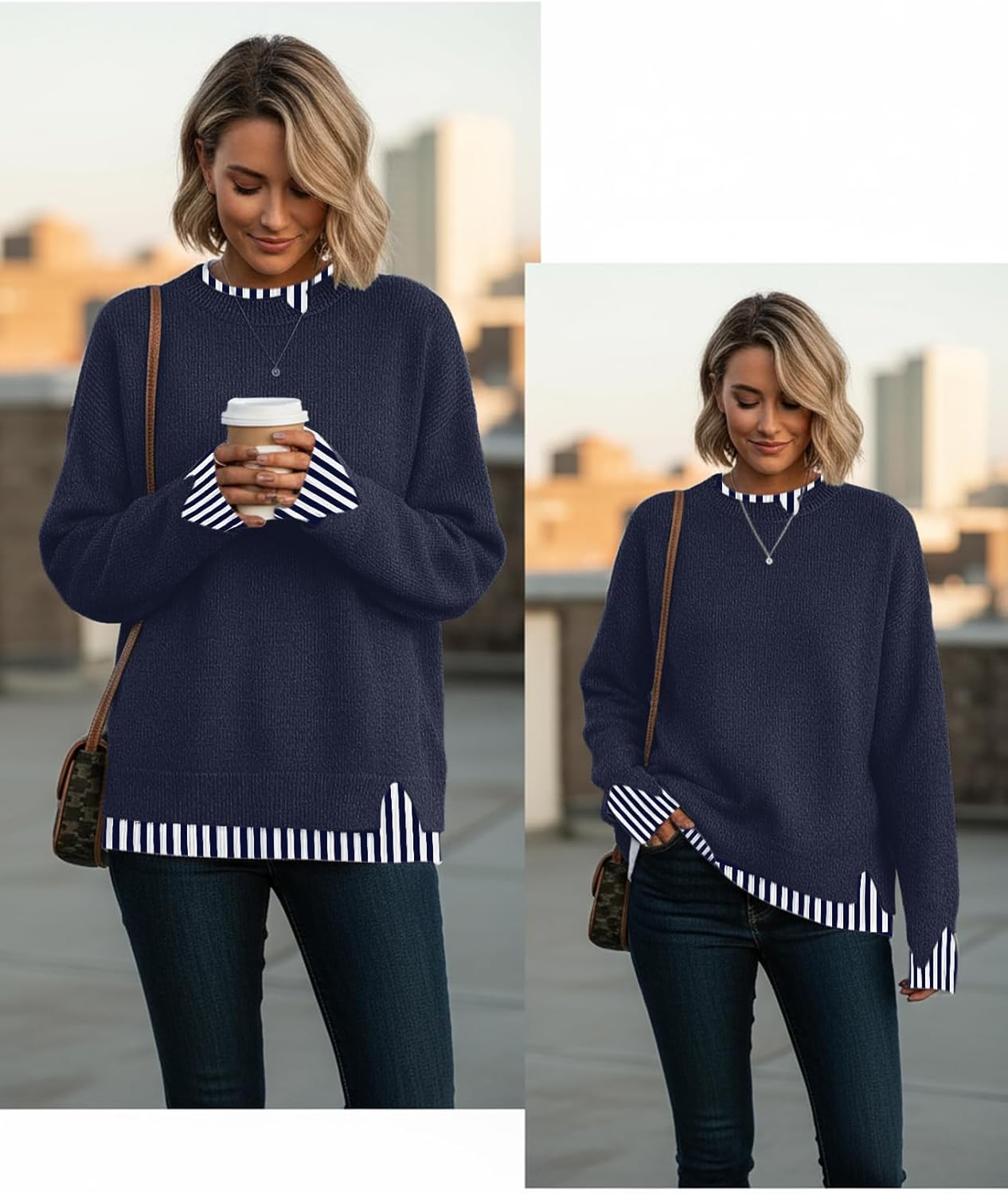 Thumbnail 2 de Disamer Womens Sweaters Cozy Oversized Pullover 2026