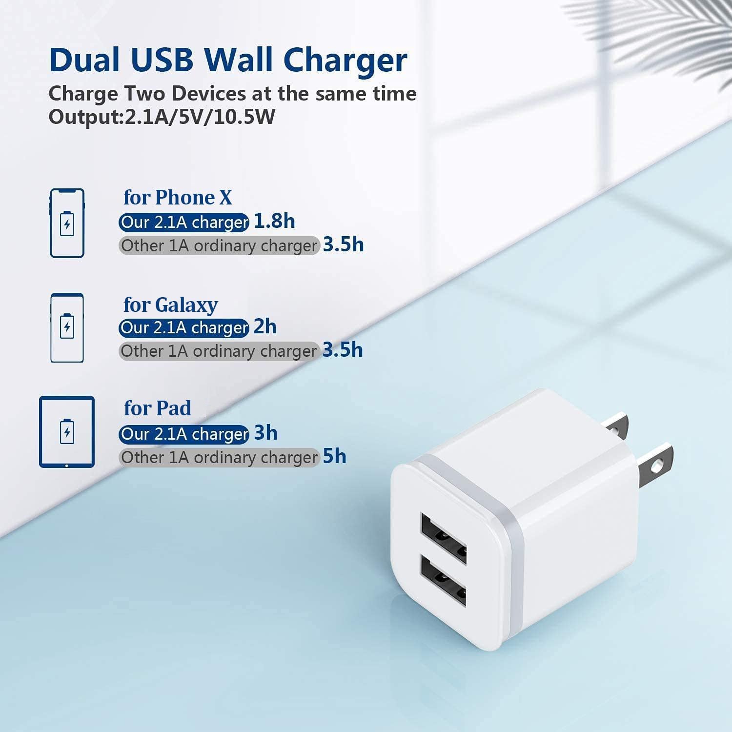 Thumbnail 2 de LUOATIP XT5549 USB Wall Charger 2.1A