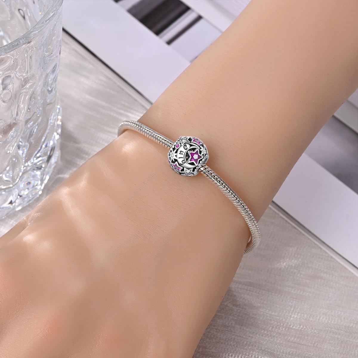 Thumbnail 1 de QIKAOLA 925er Sterling Silber Birthstone Charms – Perlen Pandora Charms für Armbänder und Halsketten