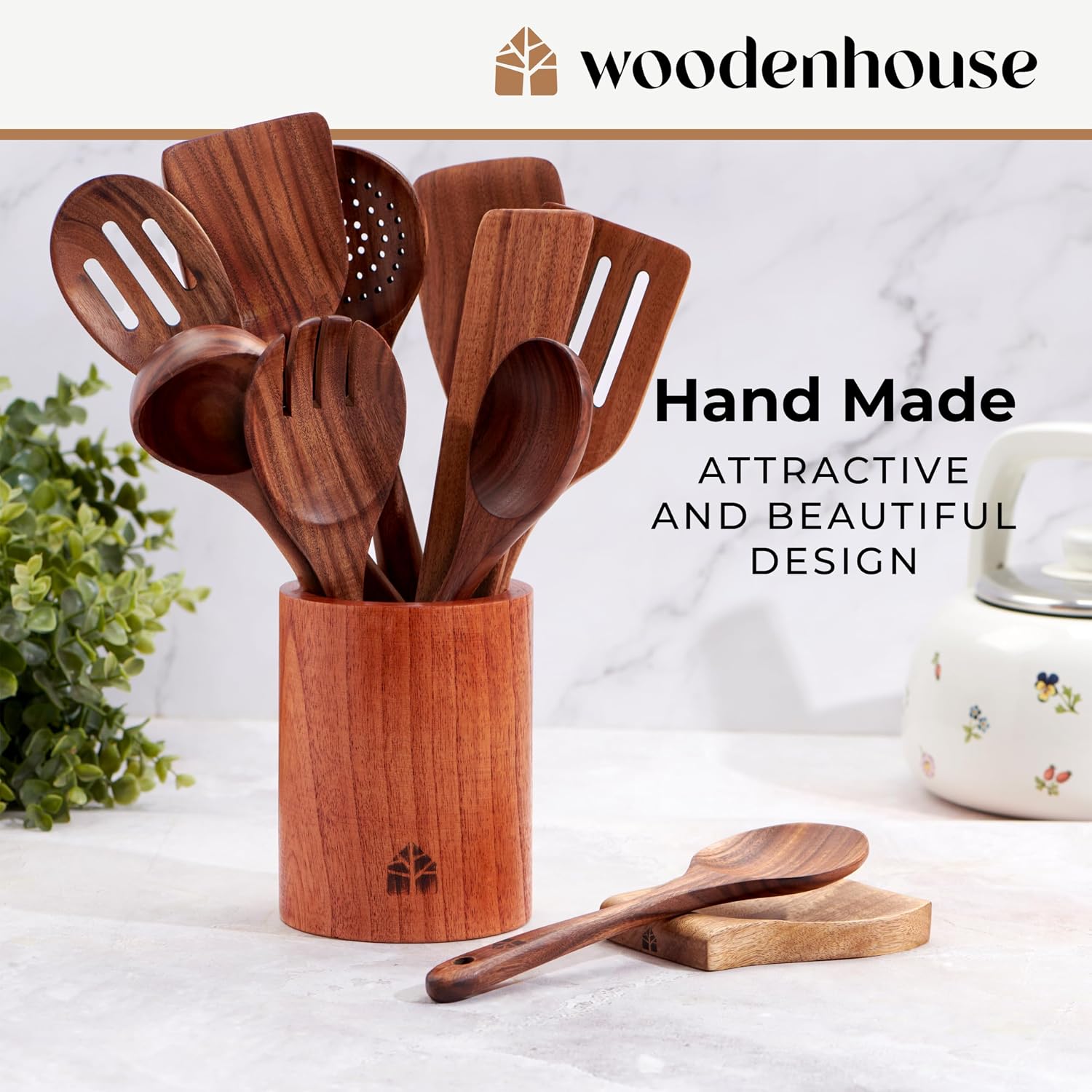 Thumbnail 5 de Woodenhouse Teak Utensil Set 12pc