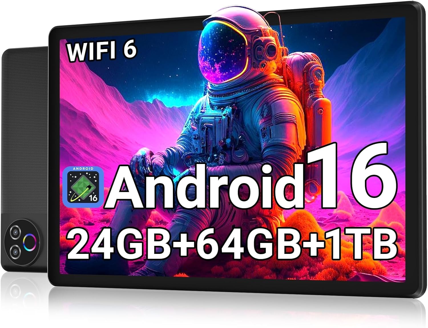 Detalle de Evermyth KB1001 10-Inch Android 16 Tablet, 24GB RAM, Wi-Fi 6