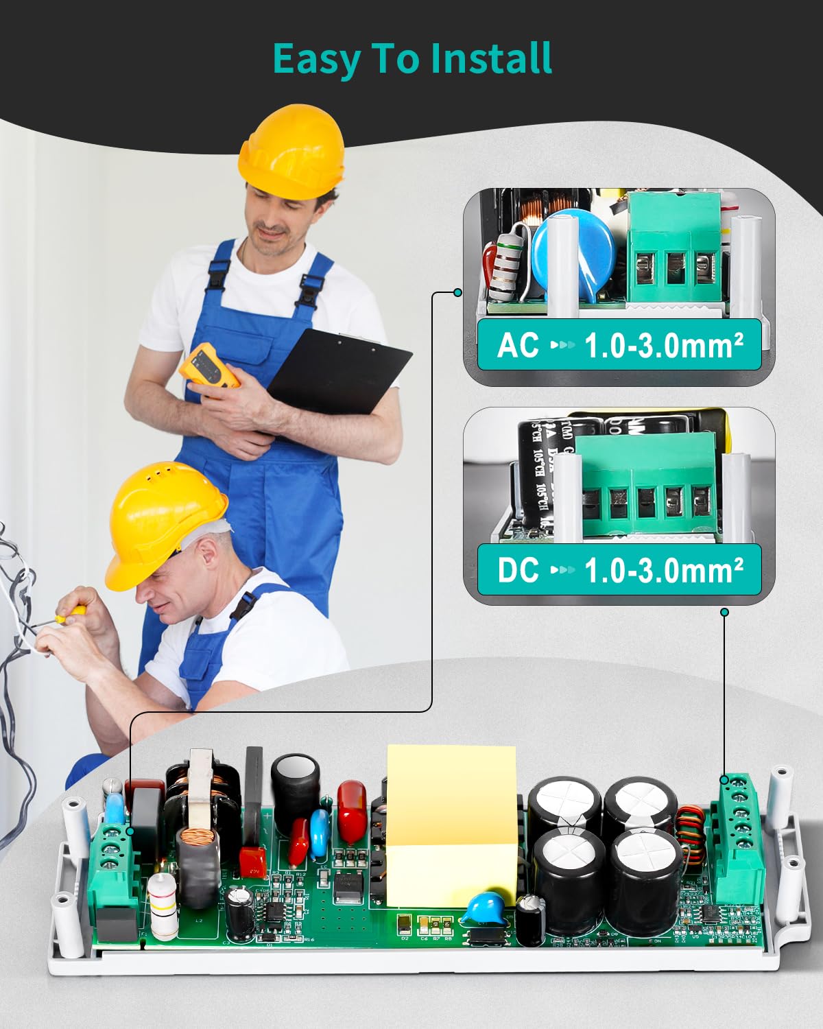 Detalle de REYLAX 24V Triac dimmable LED driver (80W, 3.33A) for constant voltage LED installations
