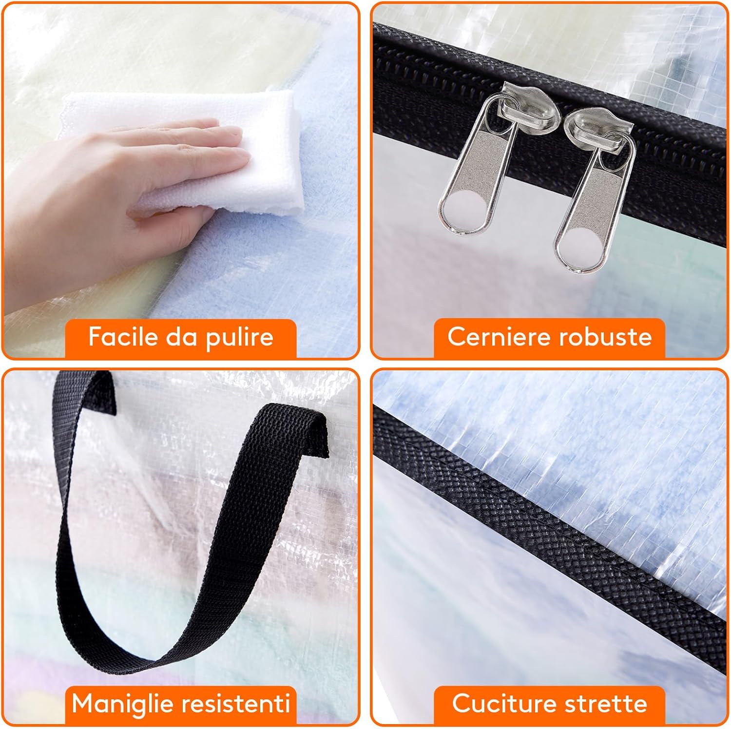 Thumbnail 5 de Lifewit 6 Pezzi Scatole per Armadio Trasparente 60L – Organizer pieghevole in PP