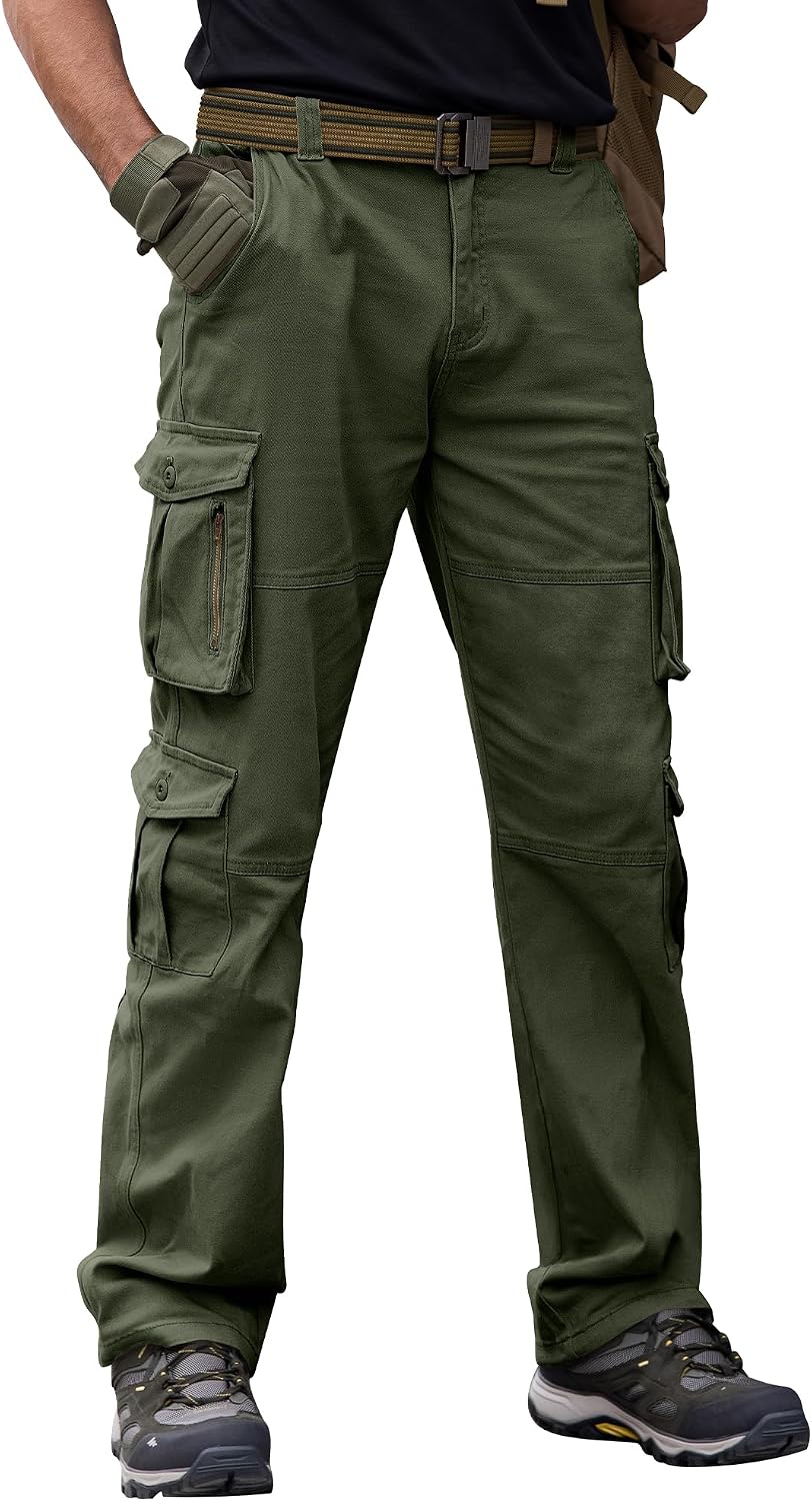 Detalle de Breampot Herren Cargohose aus Baumwollmix – Baggy Baggy Chino Cargo für Freizeit, Arbeit & Outdoor
