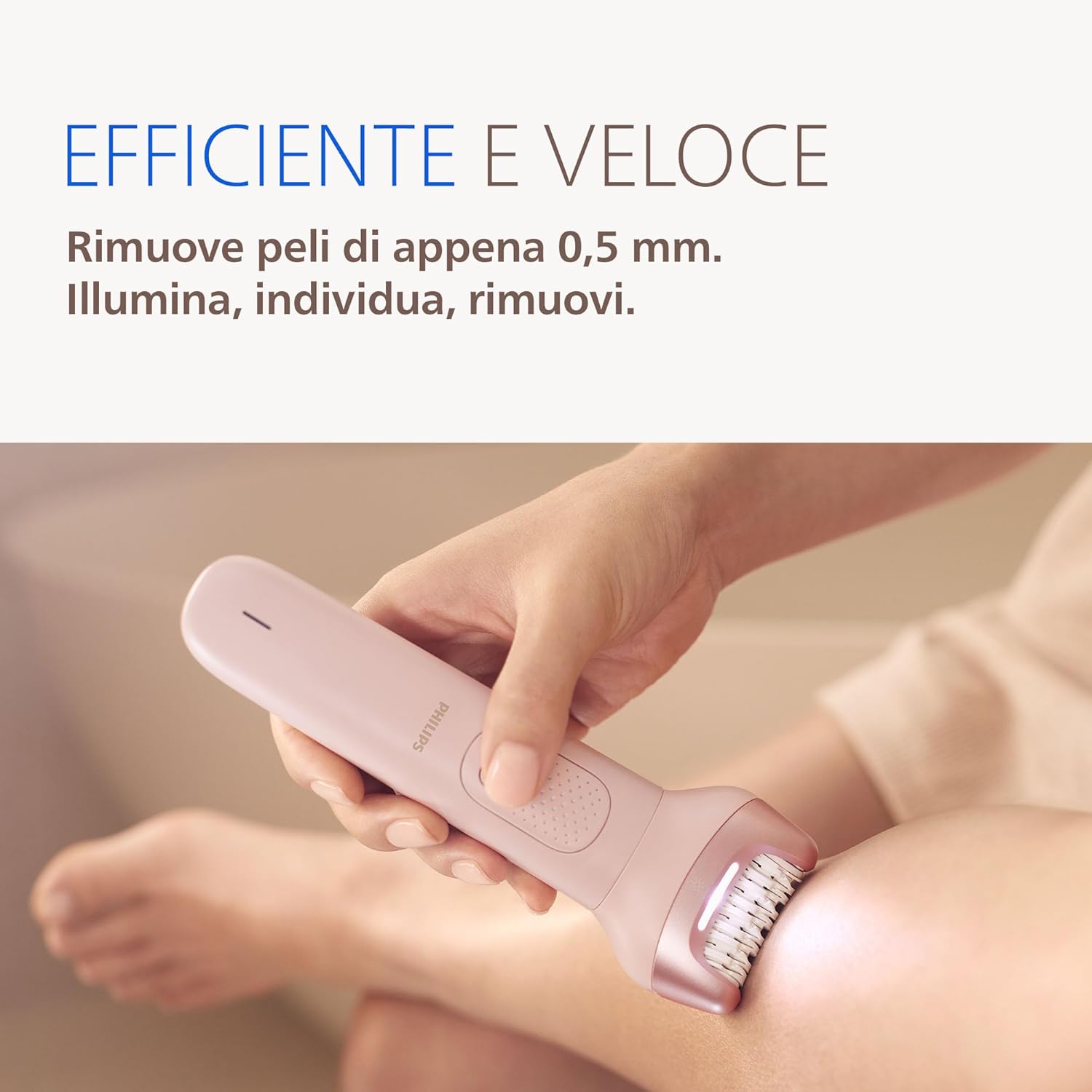 Detalle de Philips Epilatore Serie 9000 BRE719/00: epilazione Wet & Dry professionale a casa