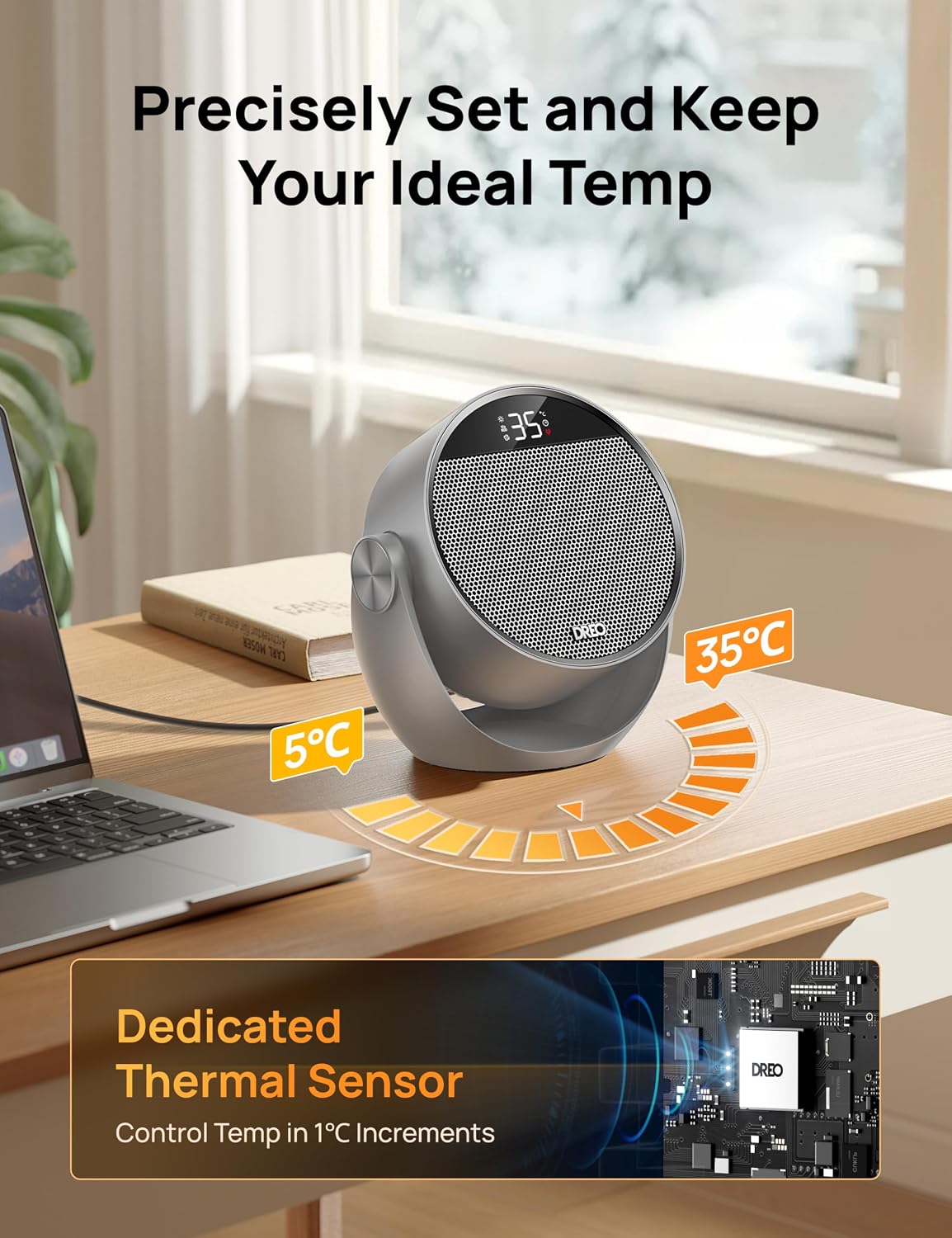 Thumbnail 5 de Dreo 10.5ft/s Fan Heater 7-mode, 12h timer