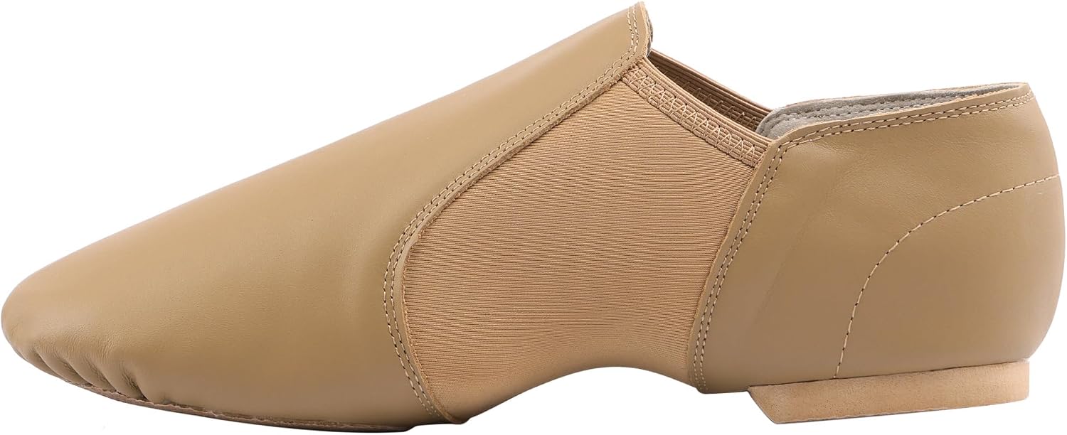 Detalle de Linodes Unisex Leather Jazz Slip-On Dance Shoes 👞