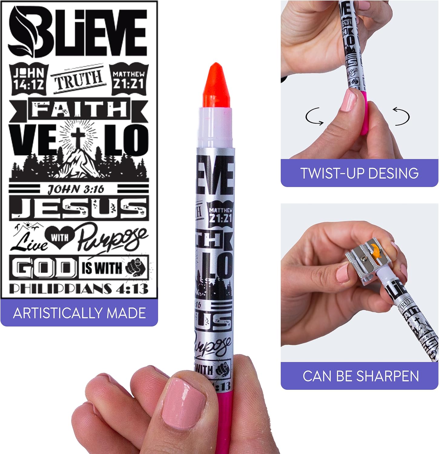 Detalle 2 de BLIEVE Blieve01 Bible Highlighter and Pen Set, 10-Piece Gel and Colored Set